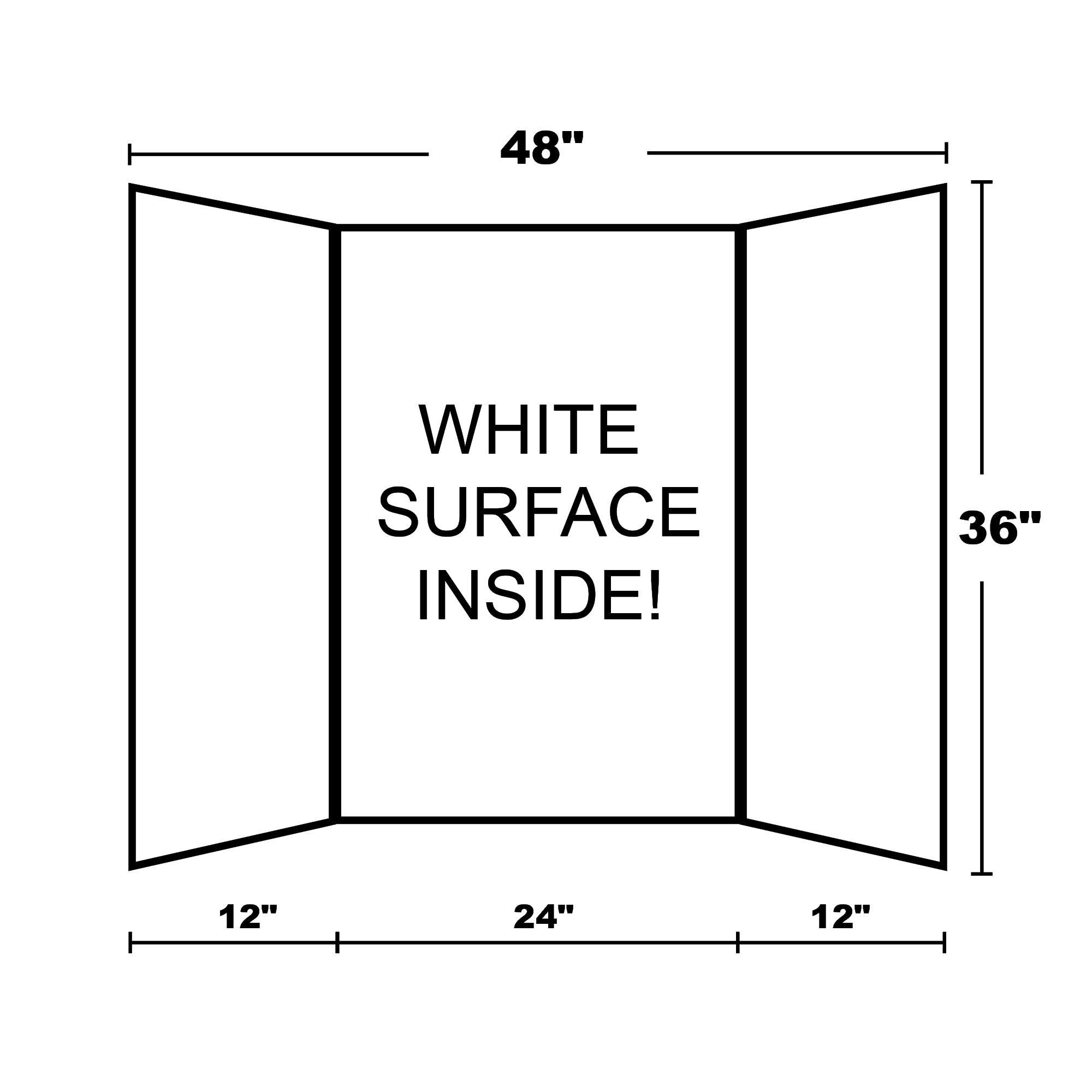 White Tri-Fold Presentation Board, 36 x 48 in