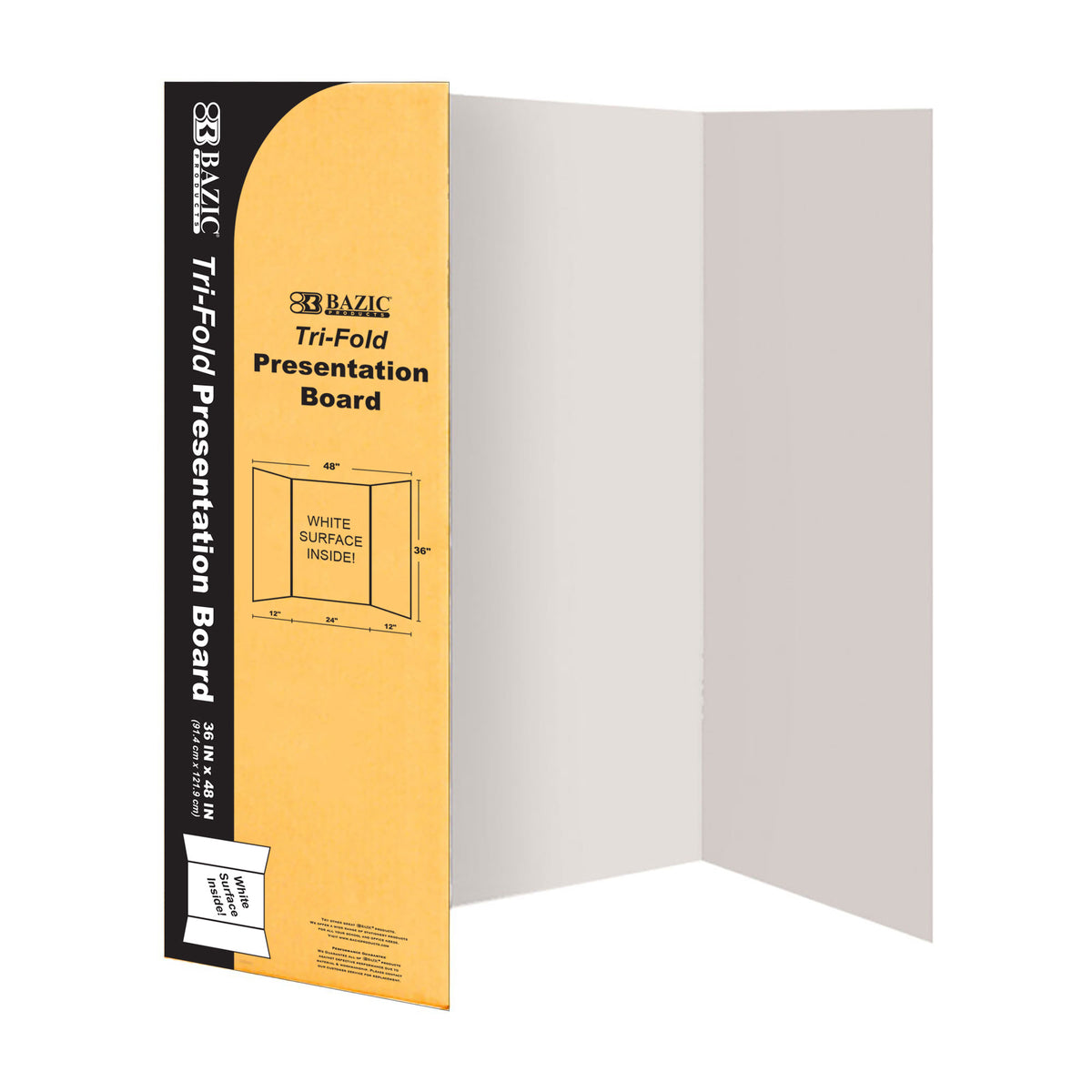 BAZIC White Tri-Fold Poster Board, 36 x 48 in