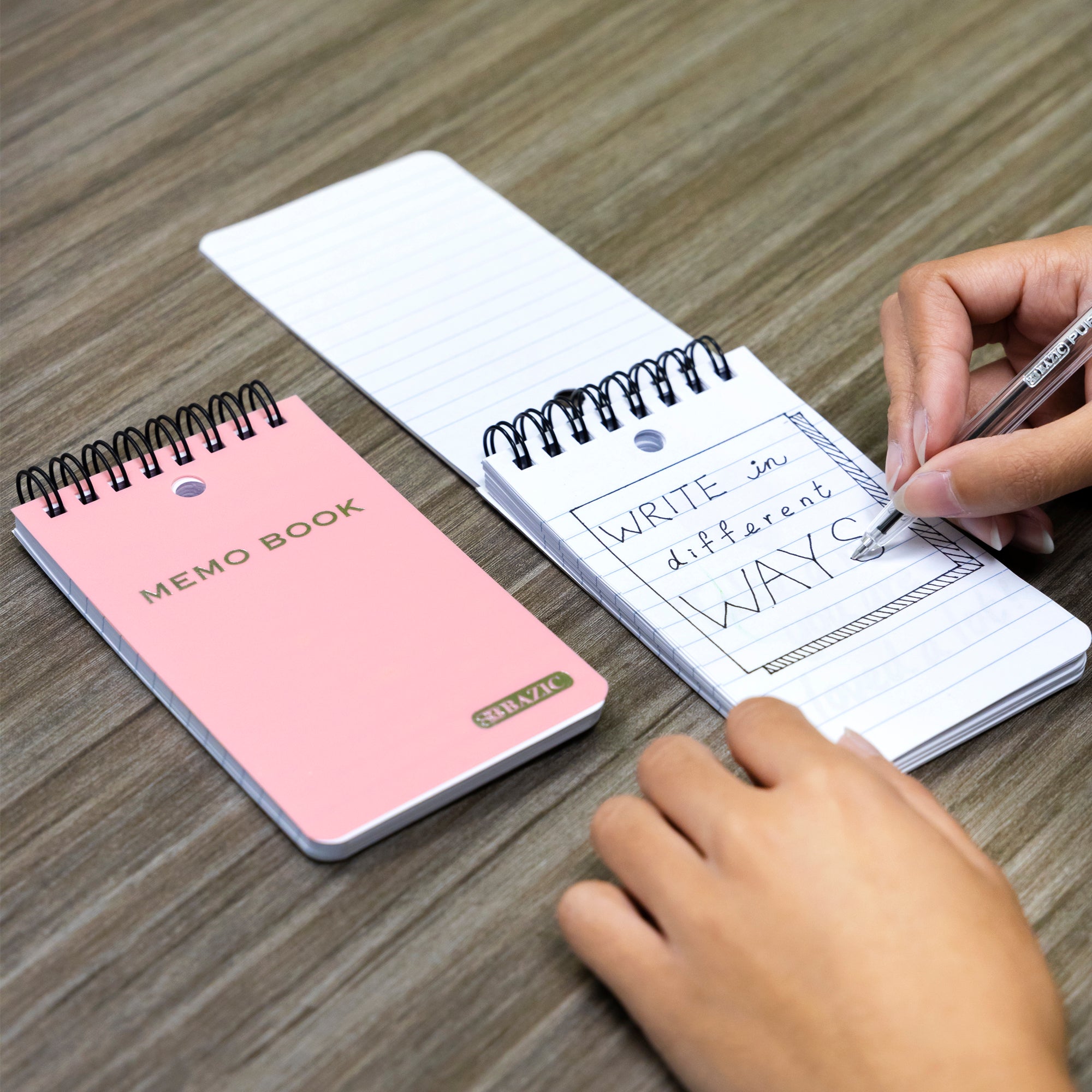 Double-Wire Poly Memo Book, 3 x 5 in