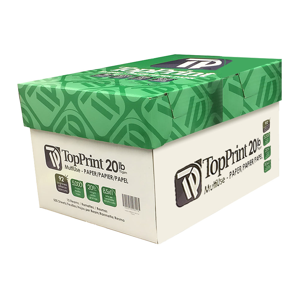 TOP PRINT (92) 8.5" X 11" White Copy Paper