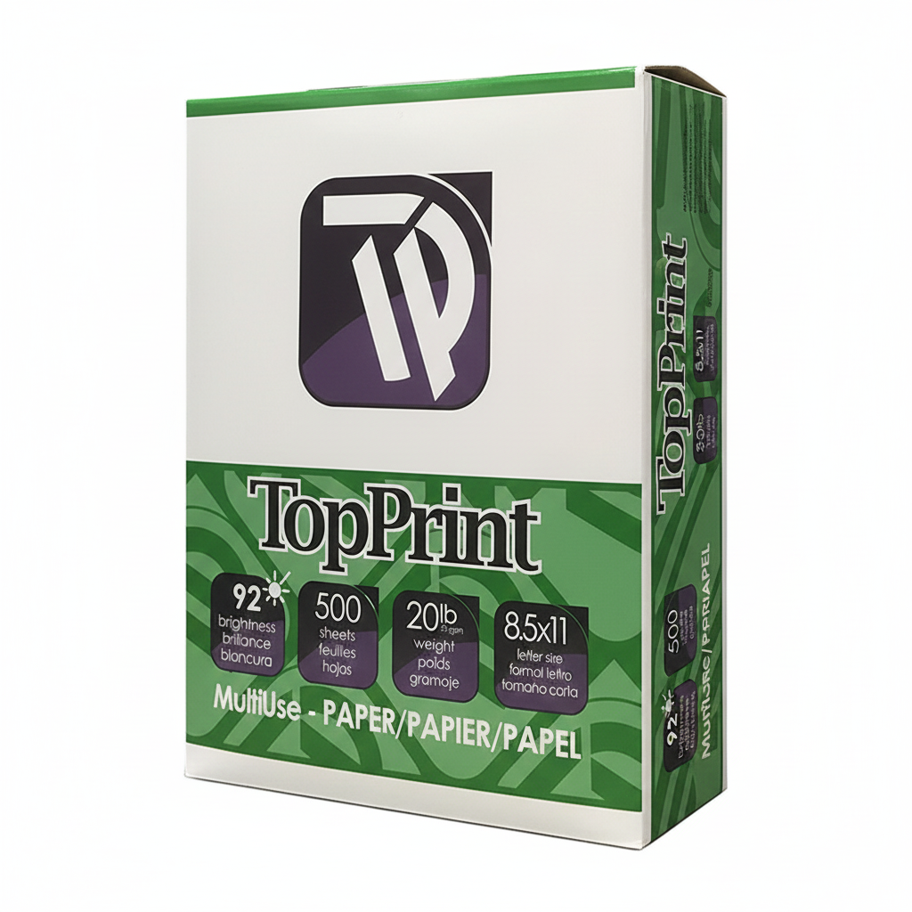 TOP PRINT (92) 8.5" X 11" White Copy Paper