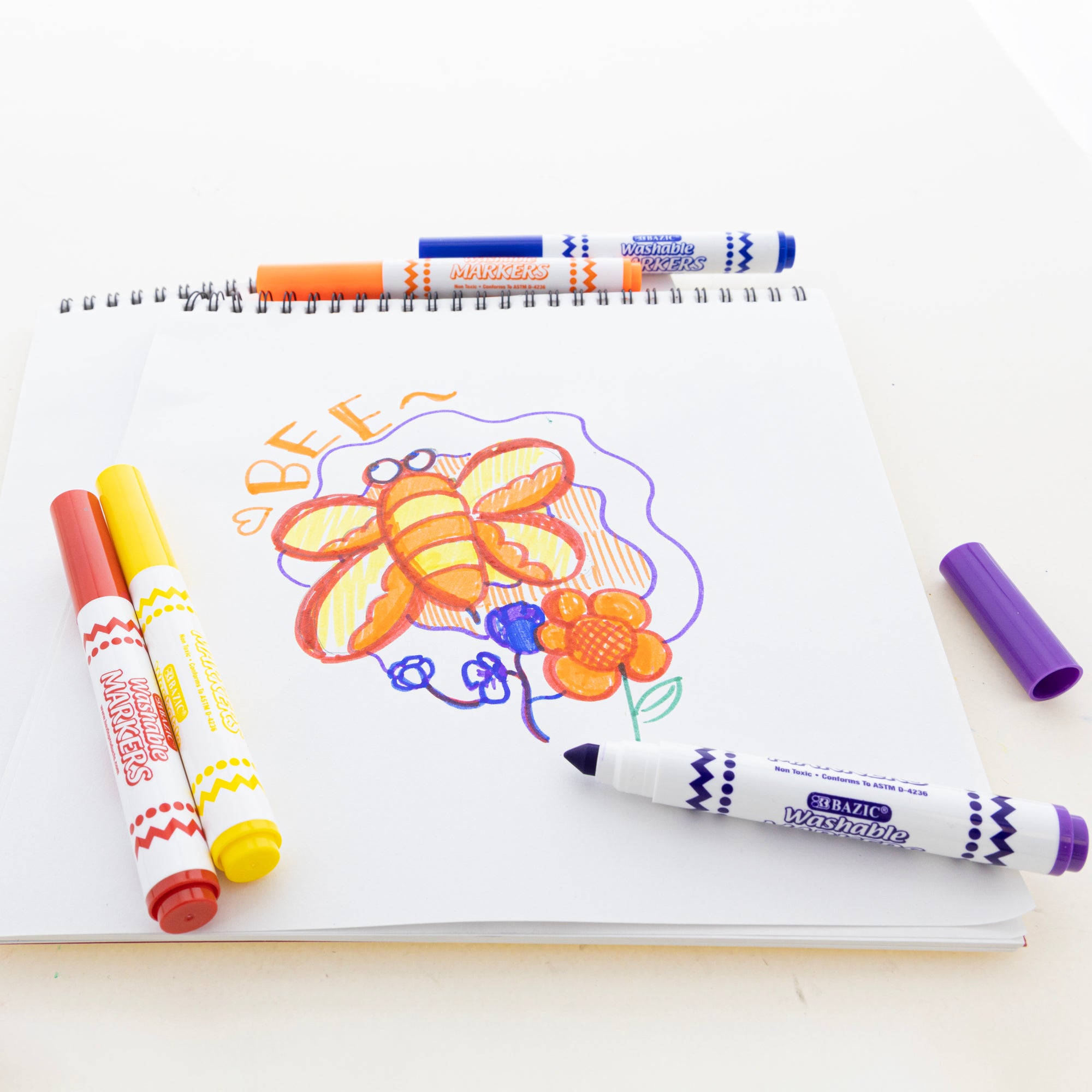 Sketch Pad, 9 x 9 in, 40 Sheets, for Kids Drawing Sketching