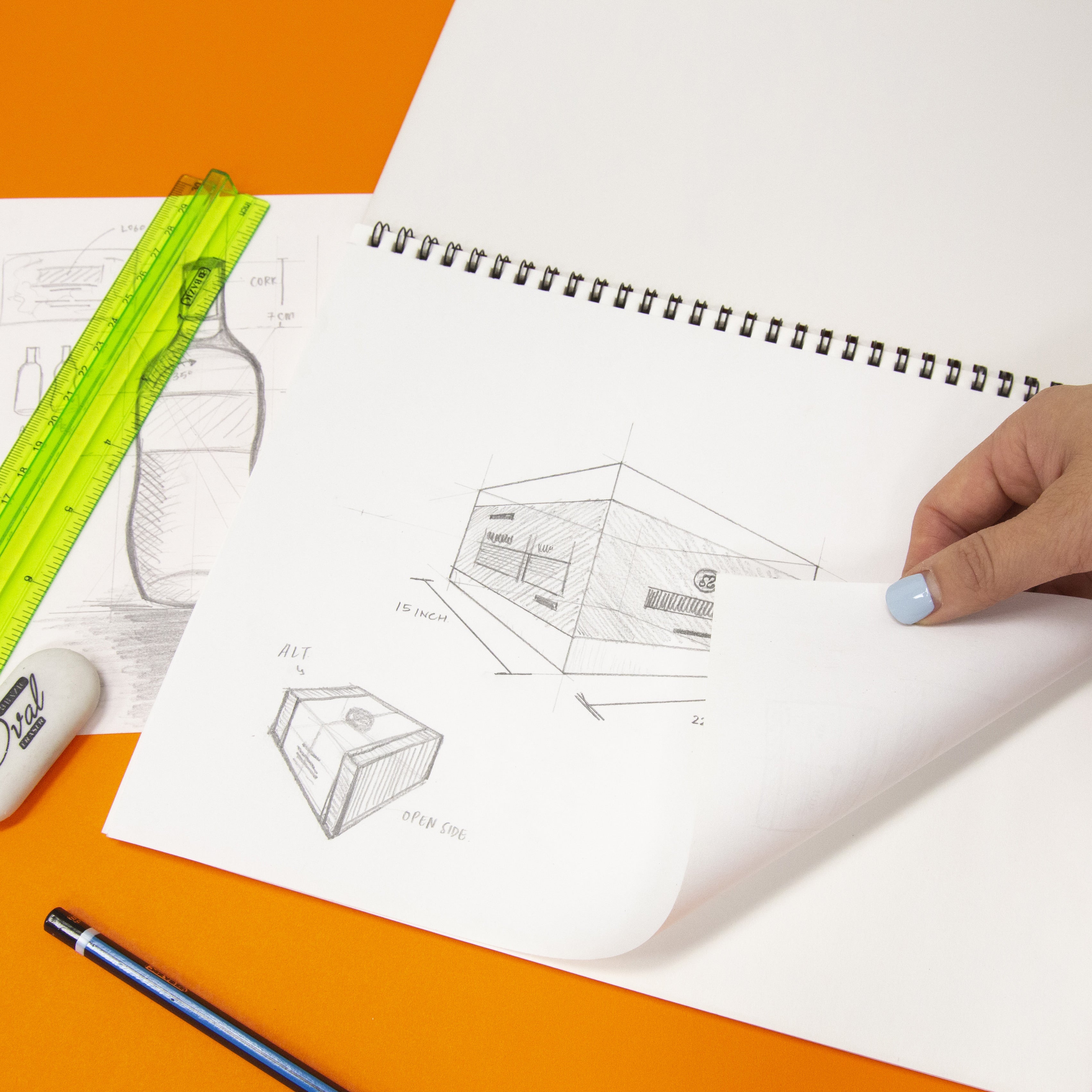 Spiral Sketch Book, 30 Sheets, 8.5" x 11"