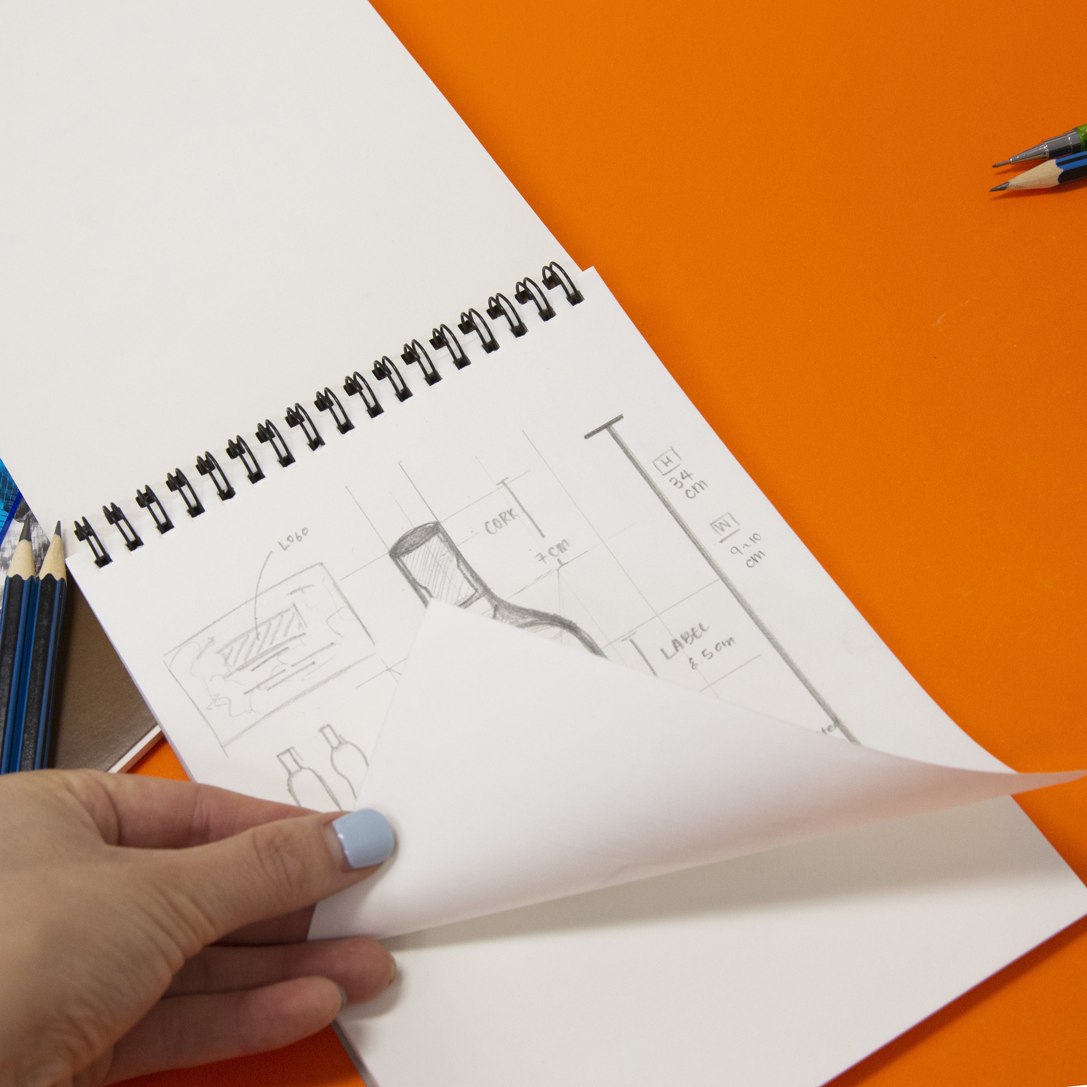 Spiral Sketch Book, 30 Sheets, 8.5" x 11"