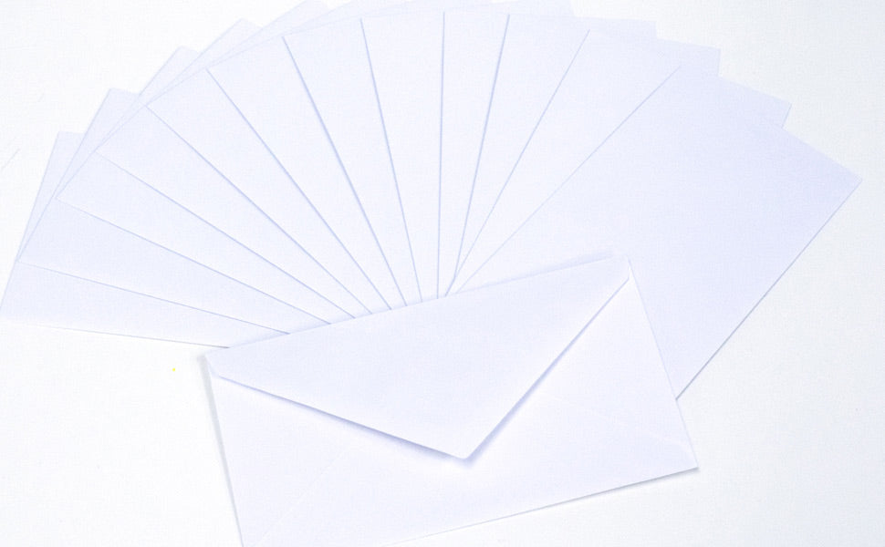 No. 6.75 White Gummed Closure Envelopes, 100 Count