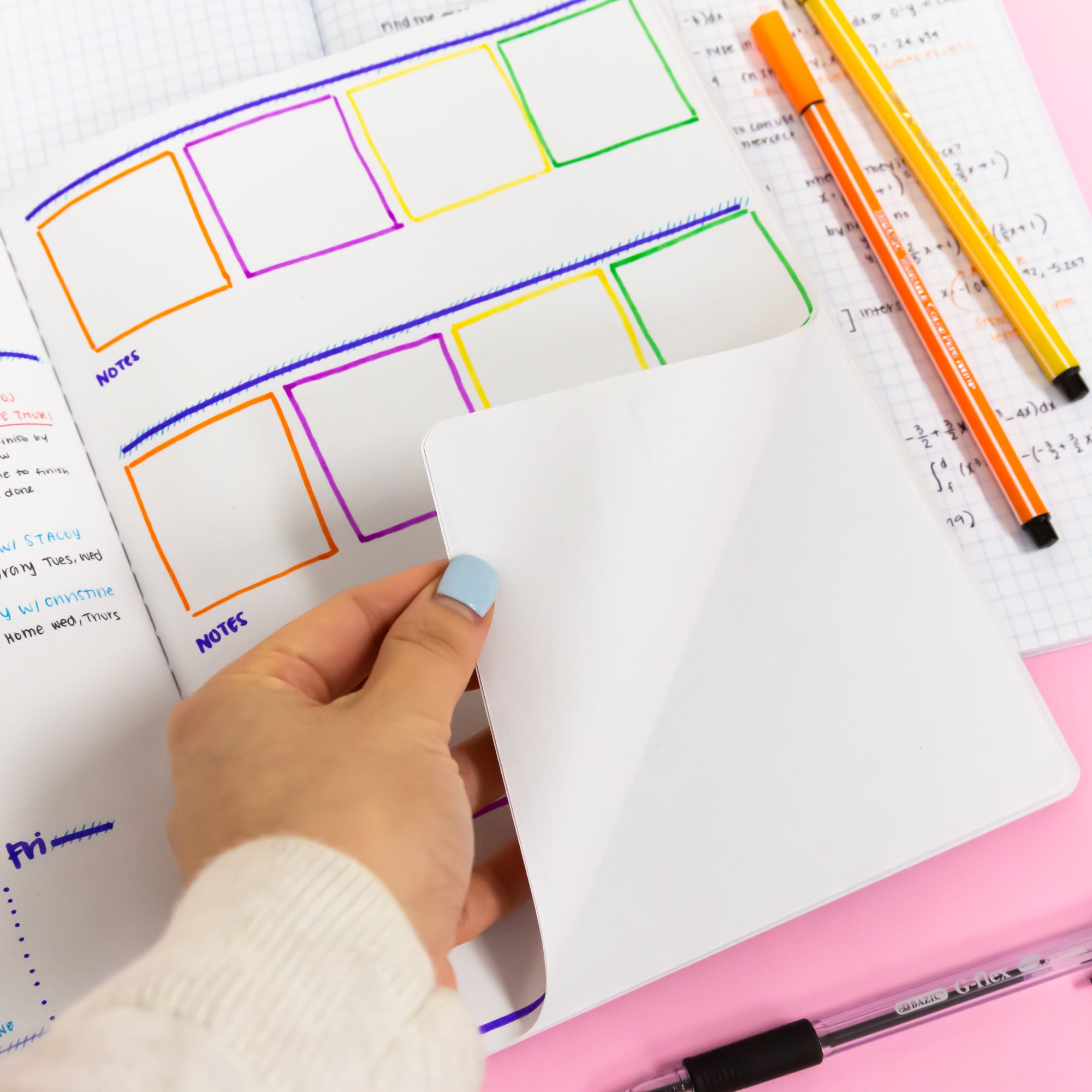 UNRULED 100 Ct. Premium Blue Marble Composition Book