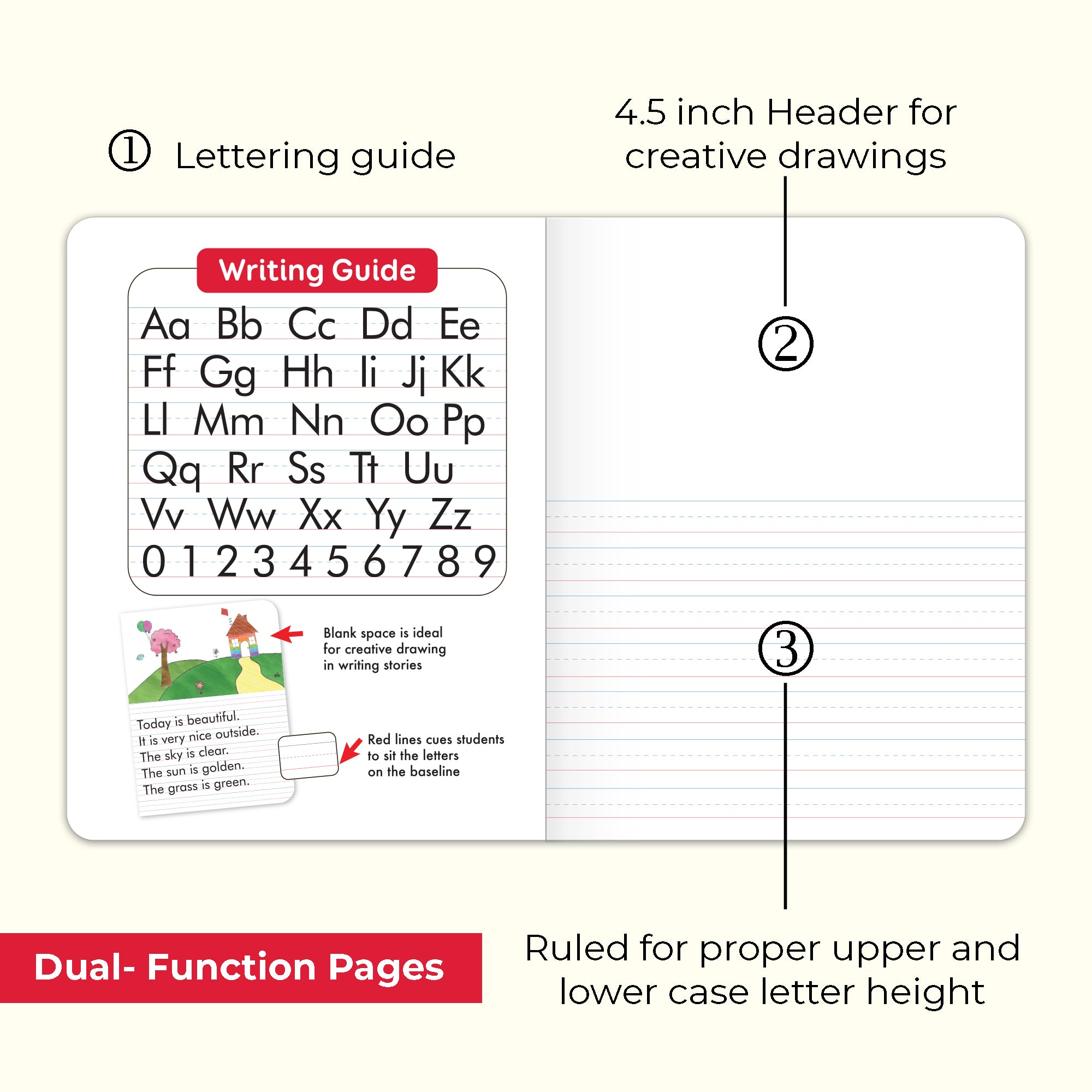 BAZIC Composition Book Primary Journal Marble 100 Ct. - Bazicstore
