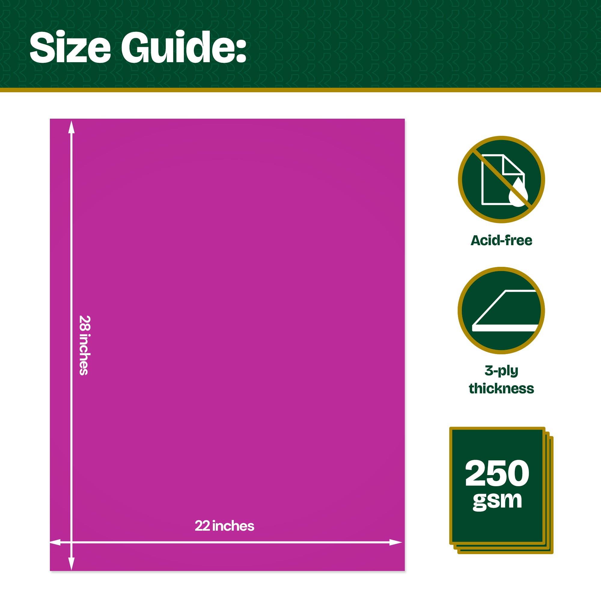 Fluorescent Purple Poster Board, 22 x 28 in
