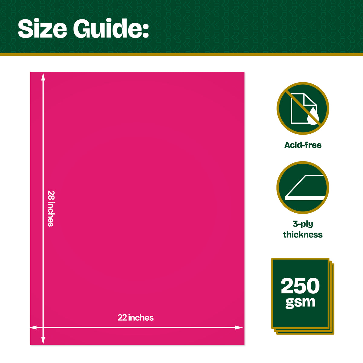 Fluorescent Fuchsia Poster Board, 22 x 28 in