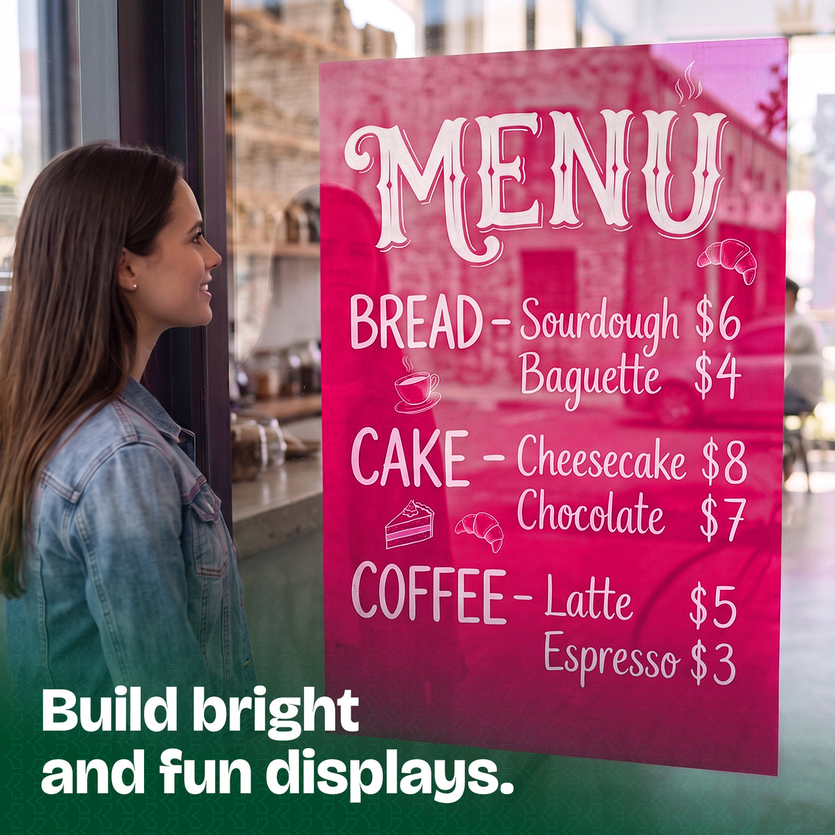 Fluorescent Fuchsia Poster Board, 22 x 28 in