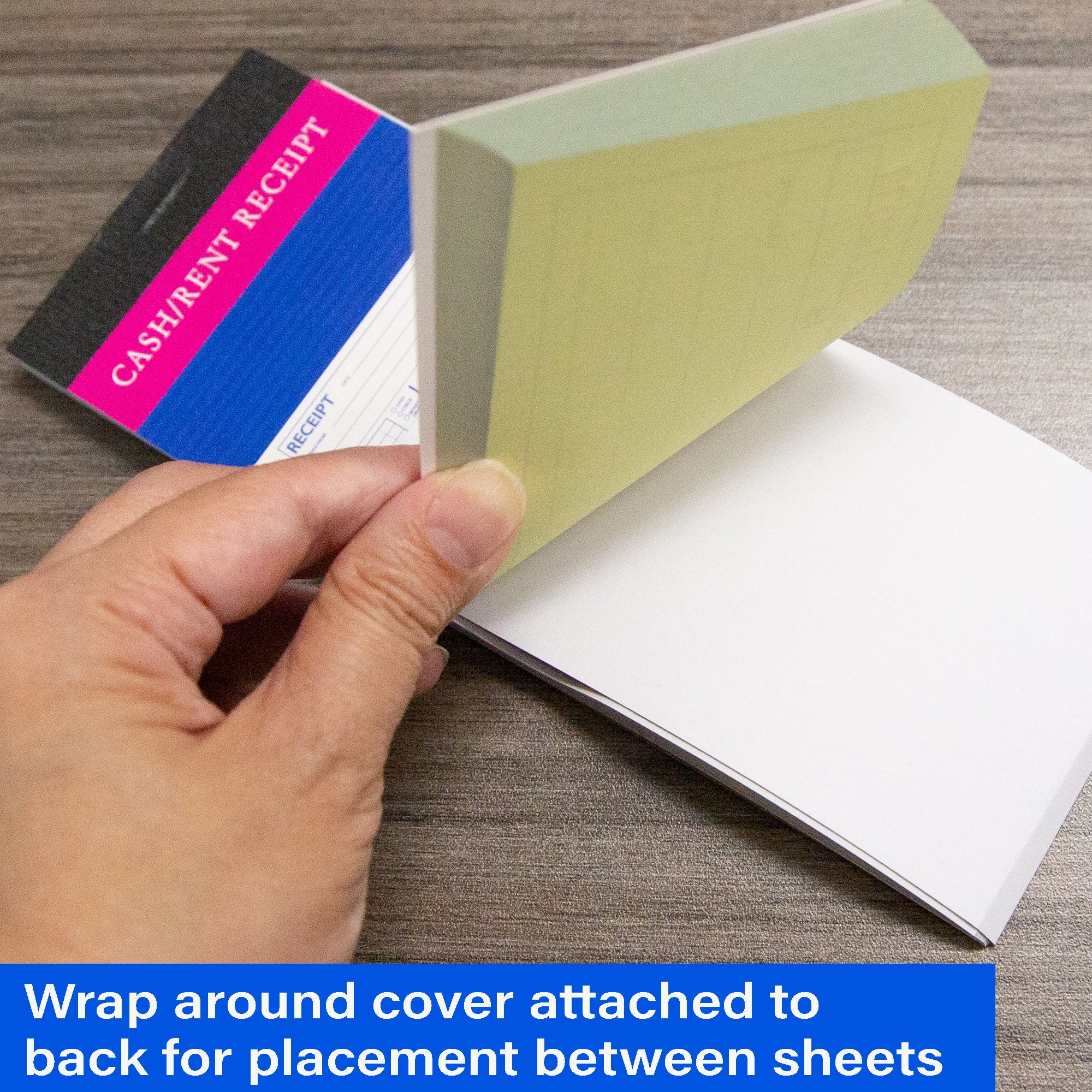 Cash/Rent Receipt Book, 50 Sets, 7.5" x 2.75", 2-Part