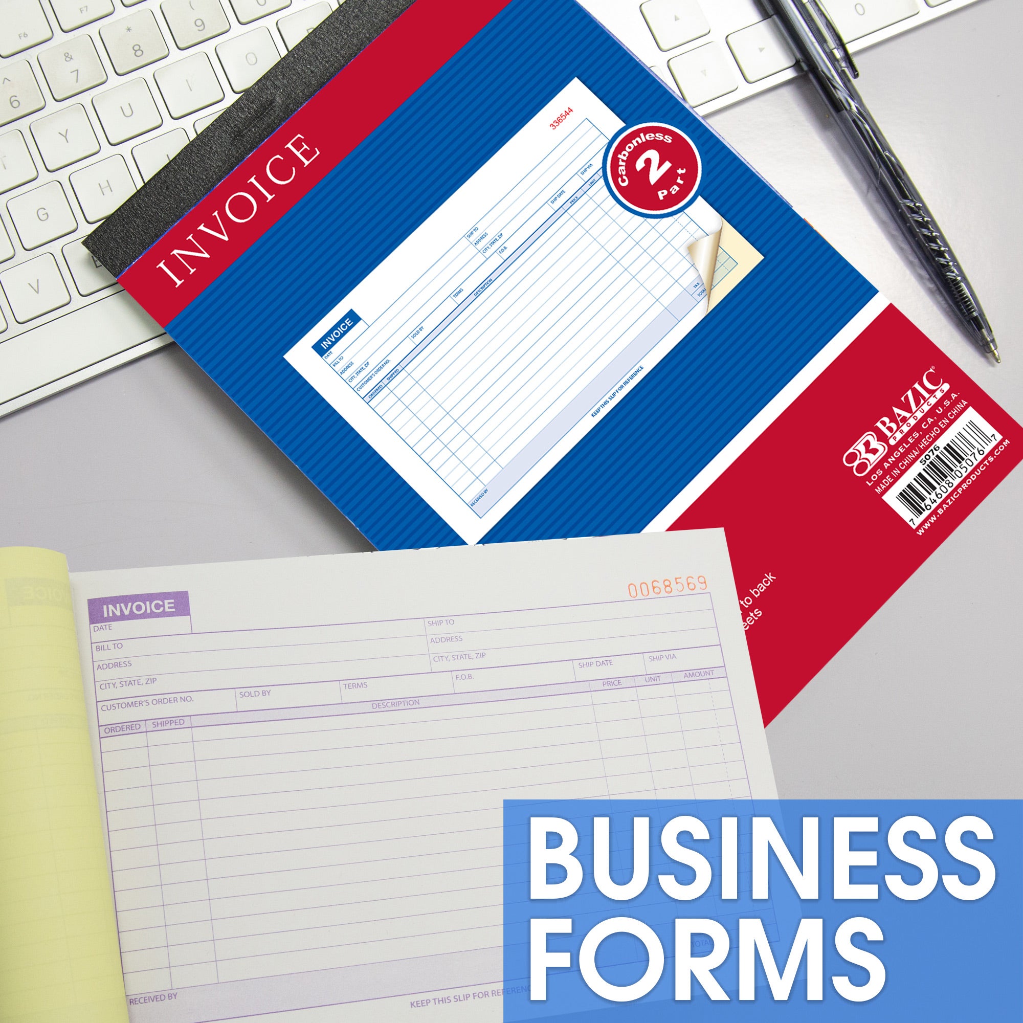 Invoice Book, 2-Part Carbonless, 50 Sets