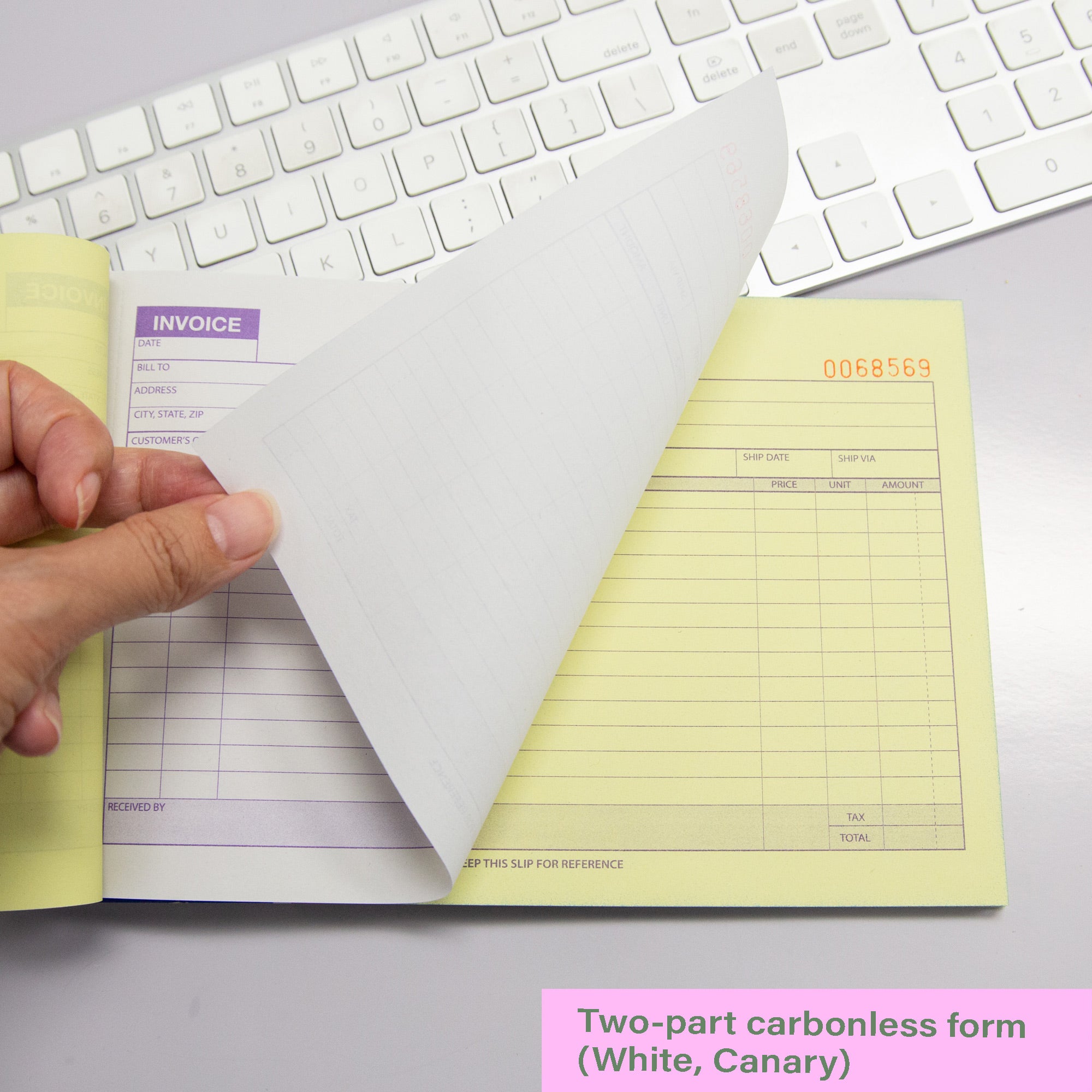 Invoice Book, 2-Part Carbonless, 50 Sets