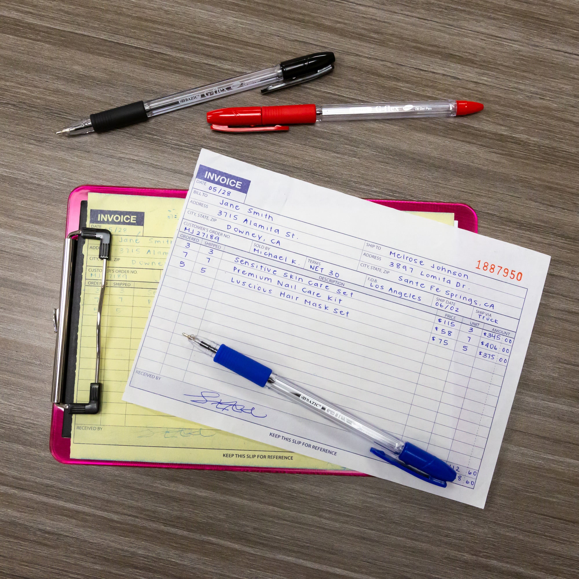 Invoice Book, 2-Part Carbonless, 50 Sets
