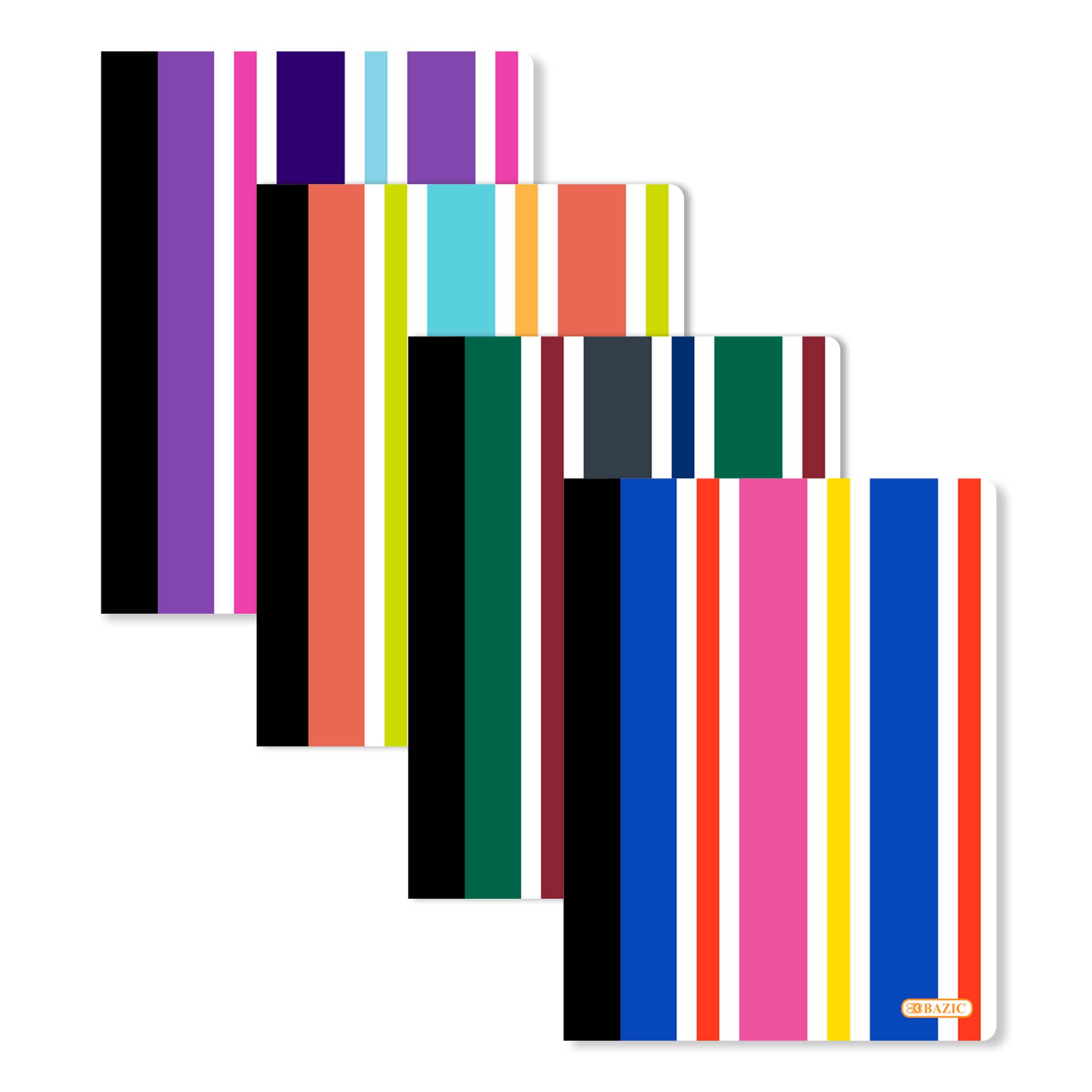 College Ruled Stripes Composition Book, 100 Sheets