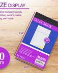 50 Sets 3 11/32" x 5 5/8" 2-Part Carbonless General Purpose Sales Book