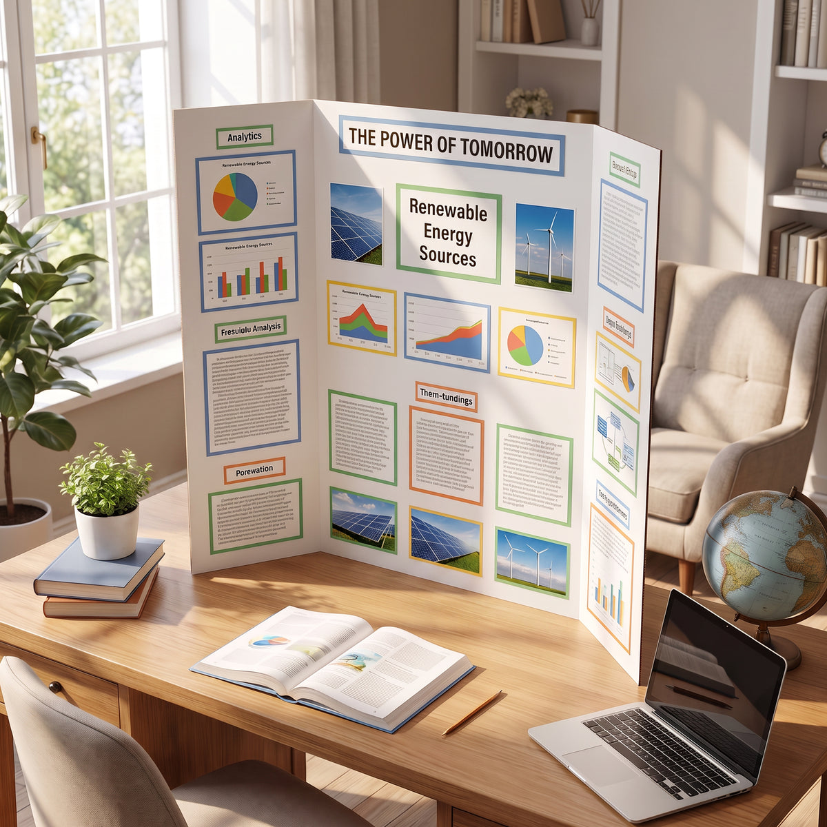 White Tri-Fold Poster Board, 28 x 40 in