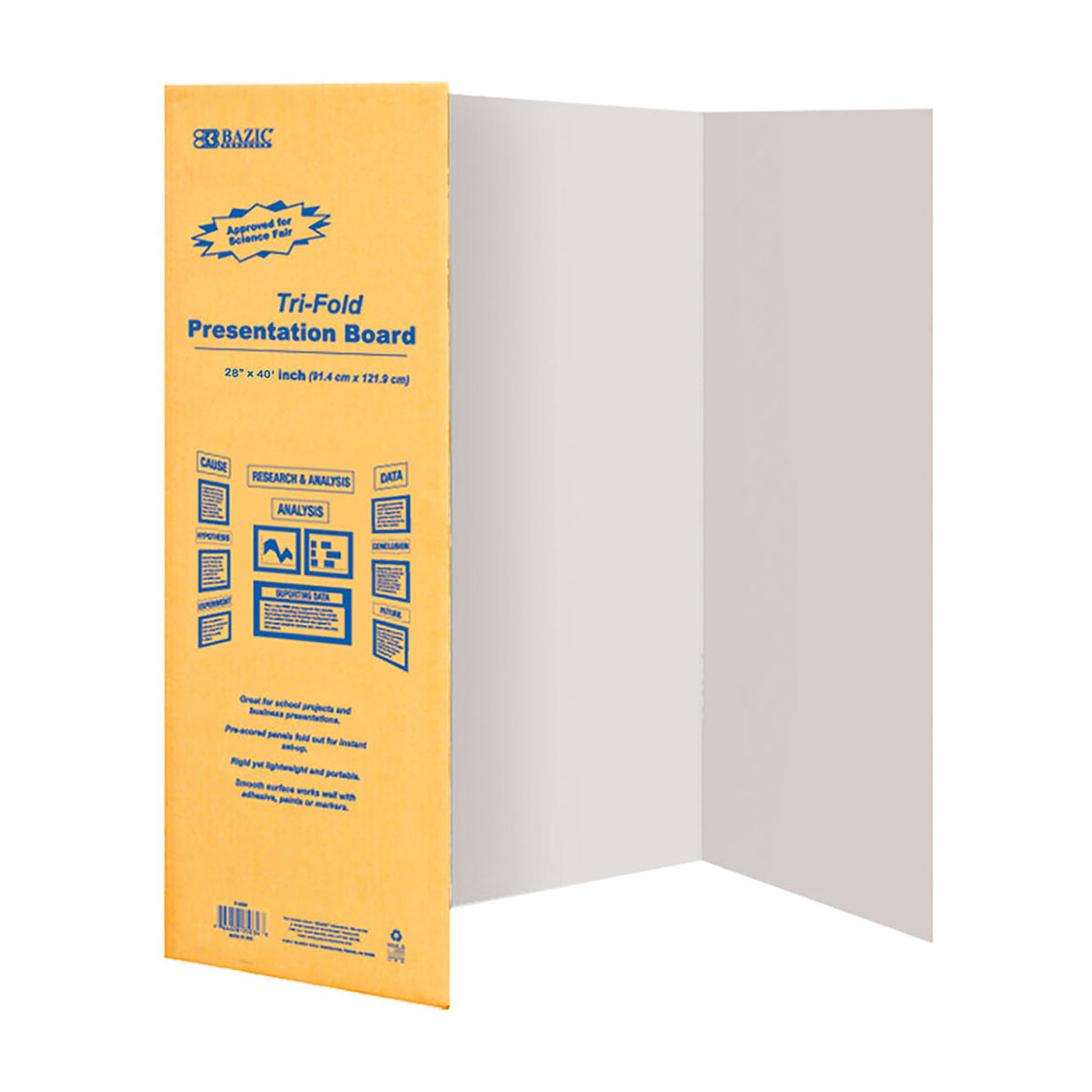White Tri-Fold Corrugated Presentation Board