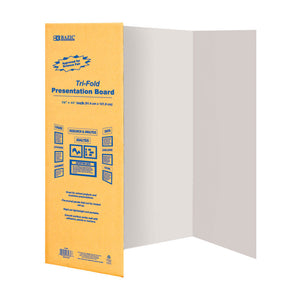 Tri-Fold Corrugated Presentation Board 28" X 40" White - Pack of 1
