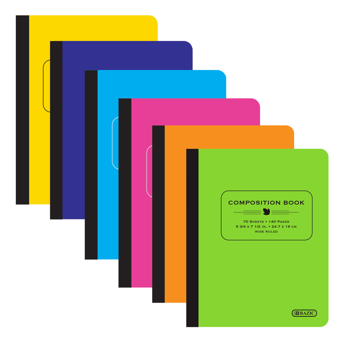 Poly Cover Composition Notebook, Wide-Ruled