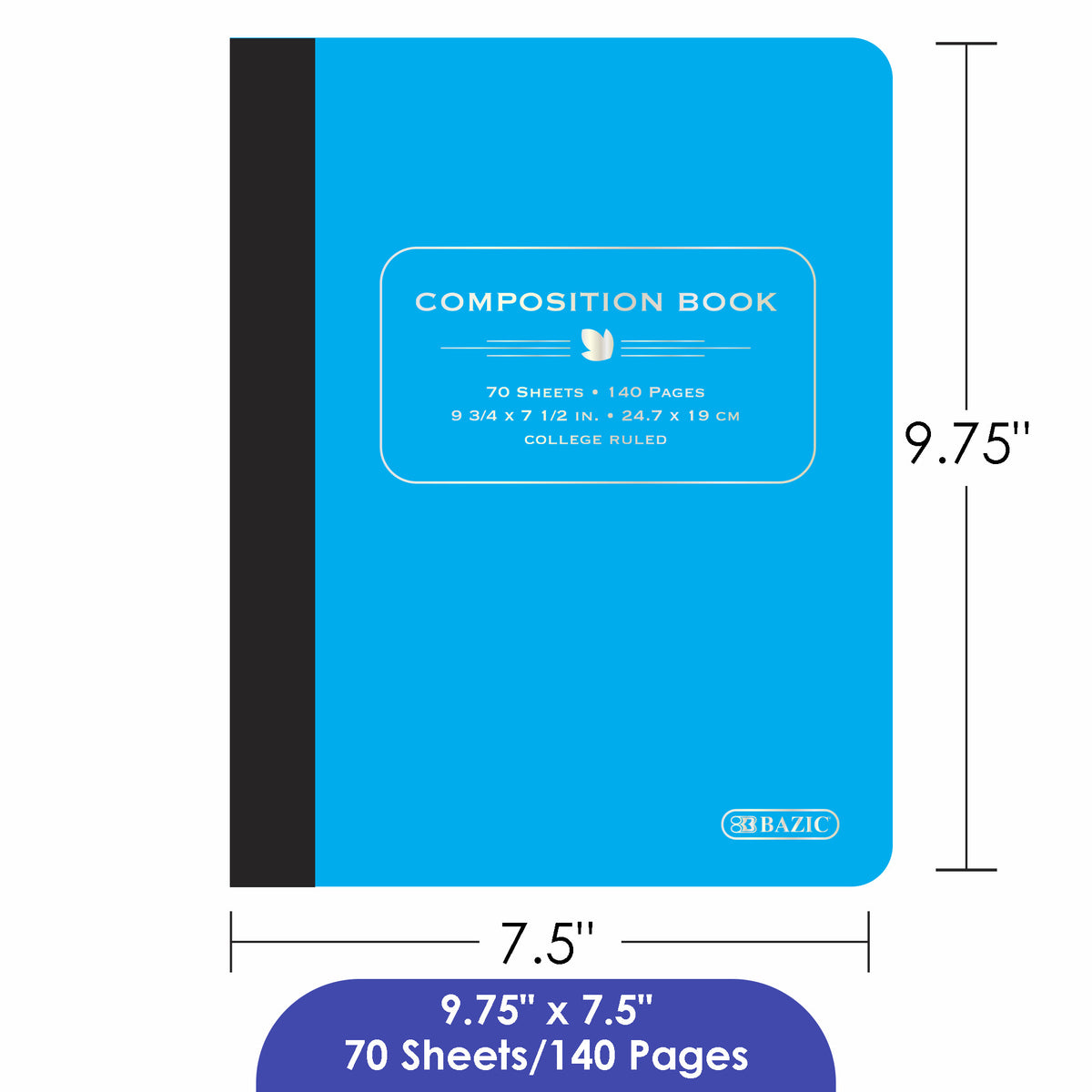 Poly Cover Composition Notebook, College-Ruled