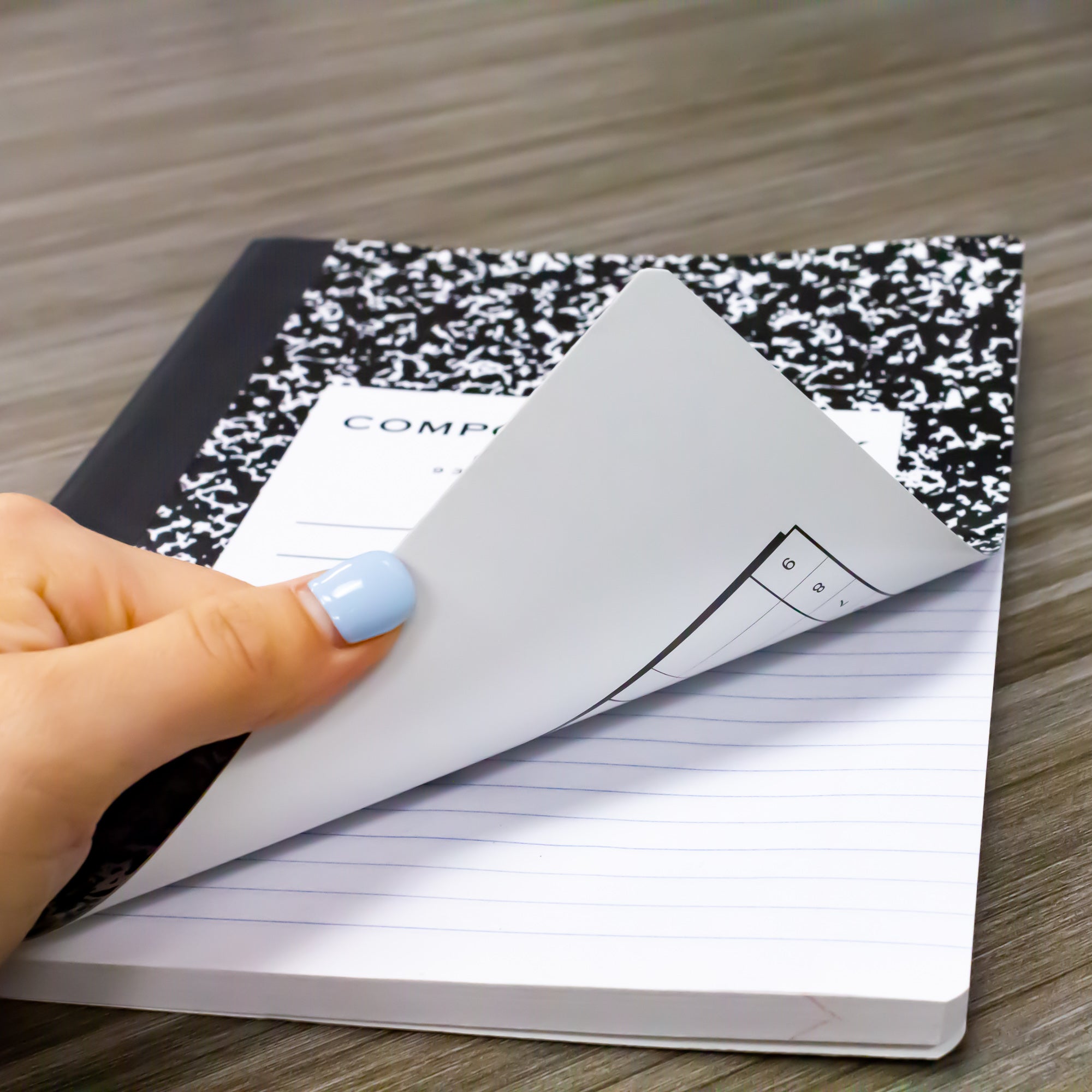 Composition Notebook, 100 Sheets, Wide Ruled, Black Marble