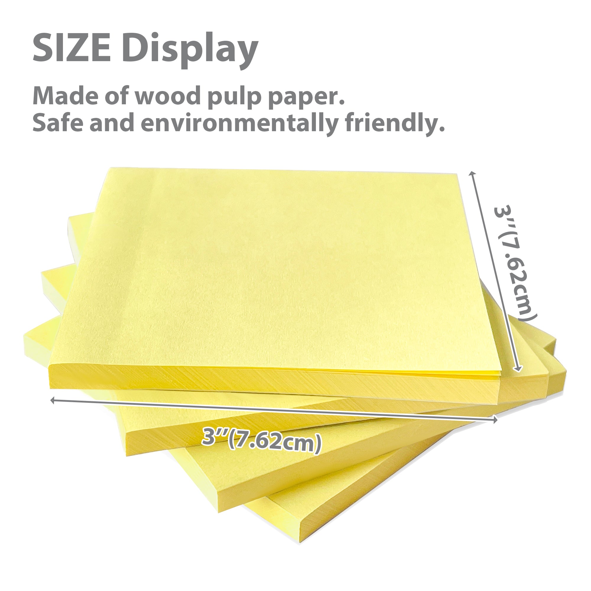 100 Ct. 3" X 3" Yellow Sticky Notes (12/Shrink)