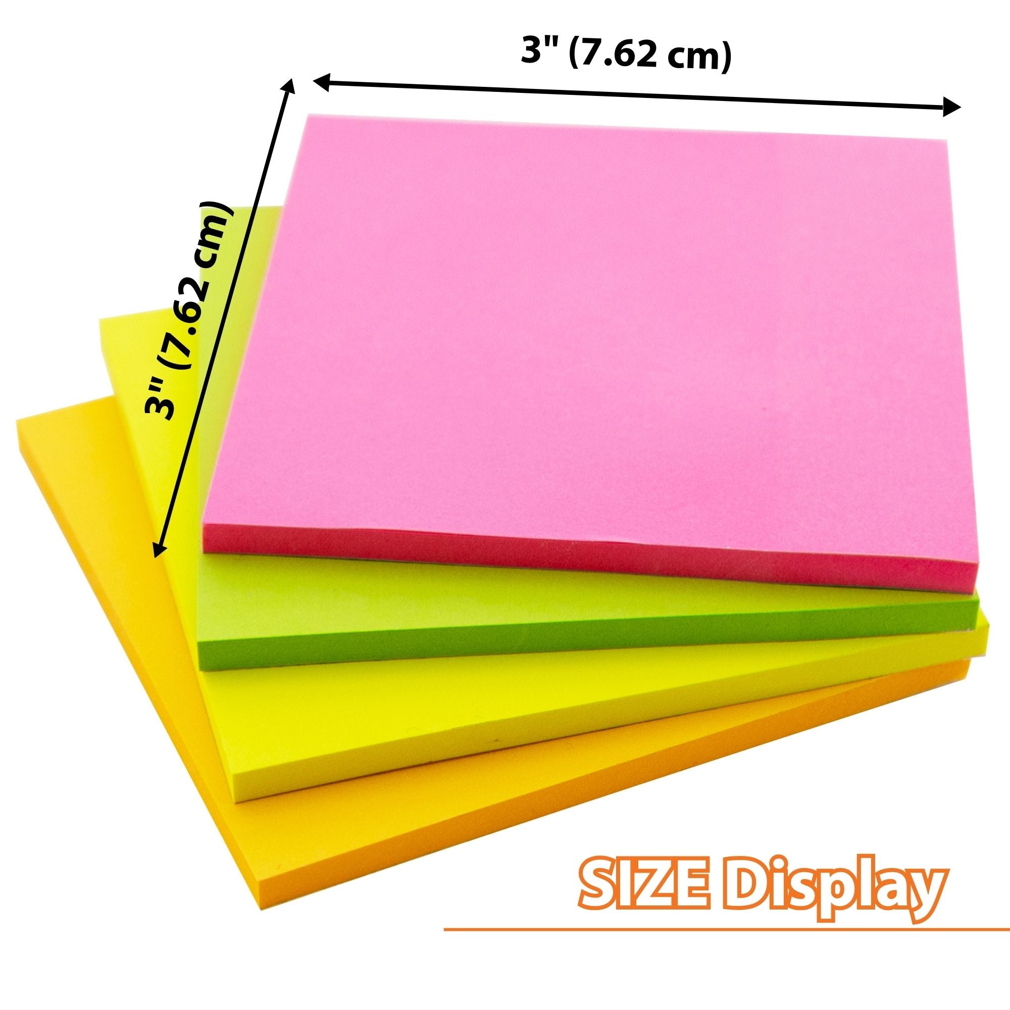 Neon Sticky Notes, 3 x 3 in, 160 Sheets, 4 Pads