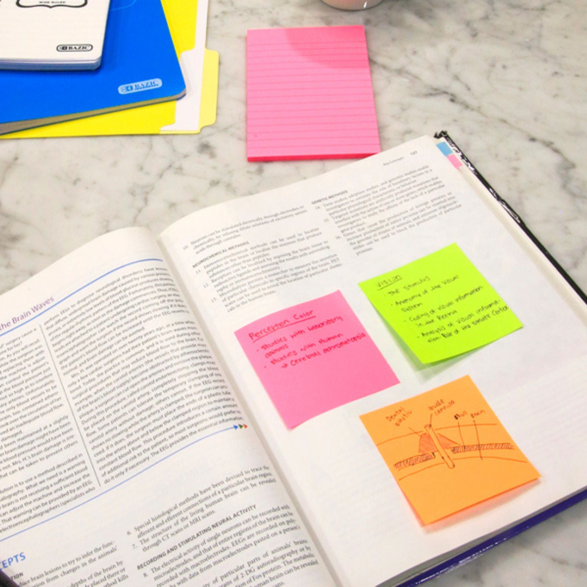 Neon Sticky Notes, 3 x 3 in, 160 Sheets, 4 Pads