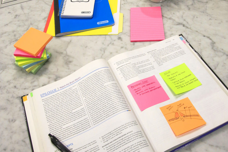 Sticky Notes, 3" x 3", 4 Pads, 160 Sheets, Neon