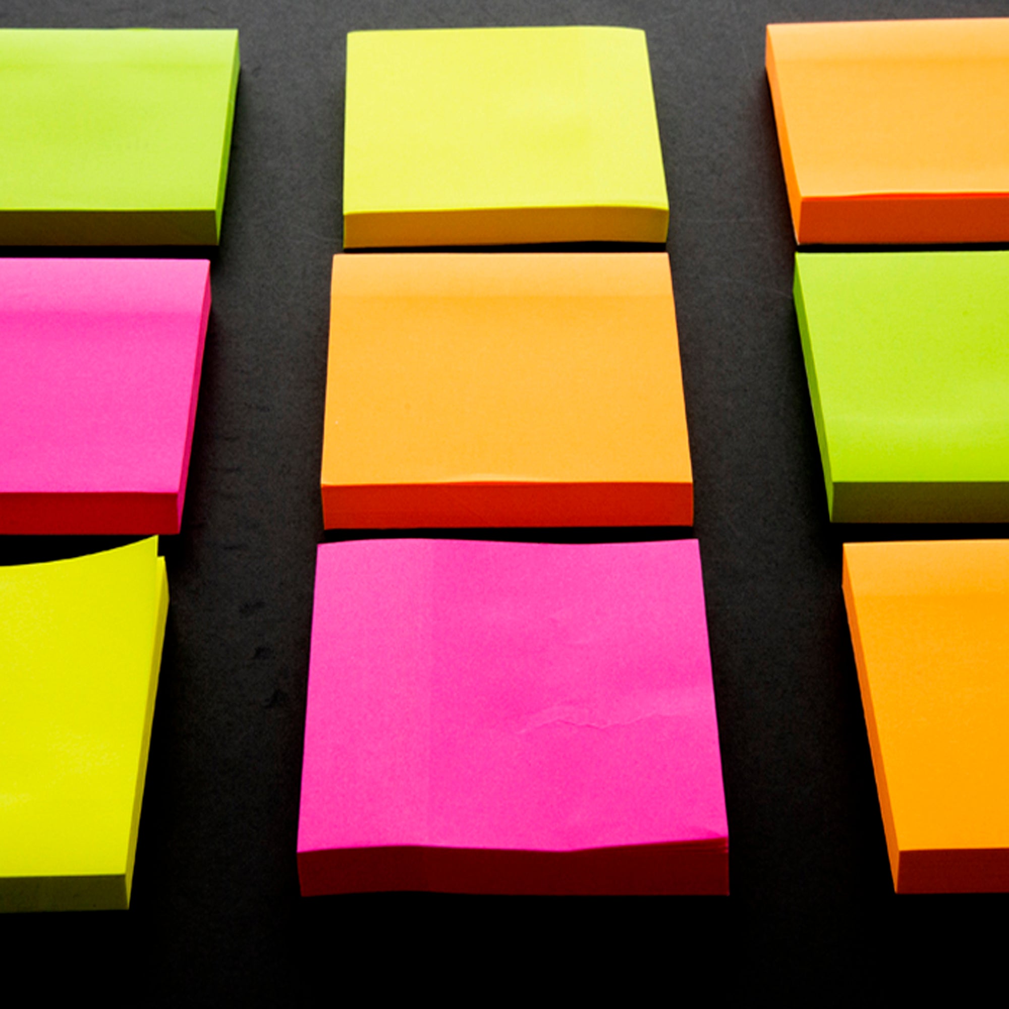 Sticky Notes, 3" x 3", 4 Pads, 160 Sheets, Neon