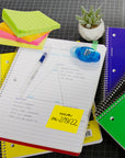 70 Ct. 3" X 3" Neon Lined Sticky Notes