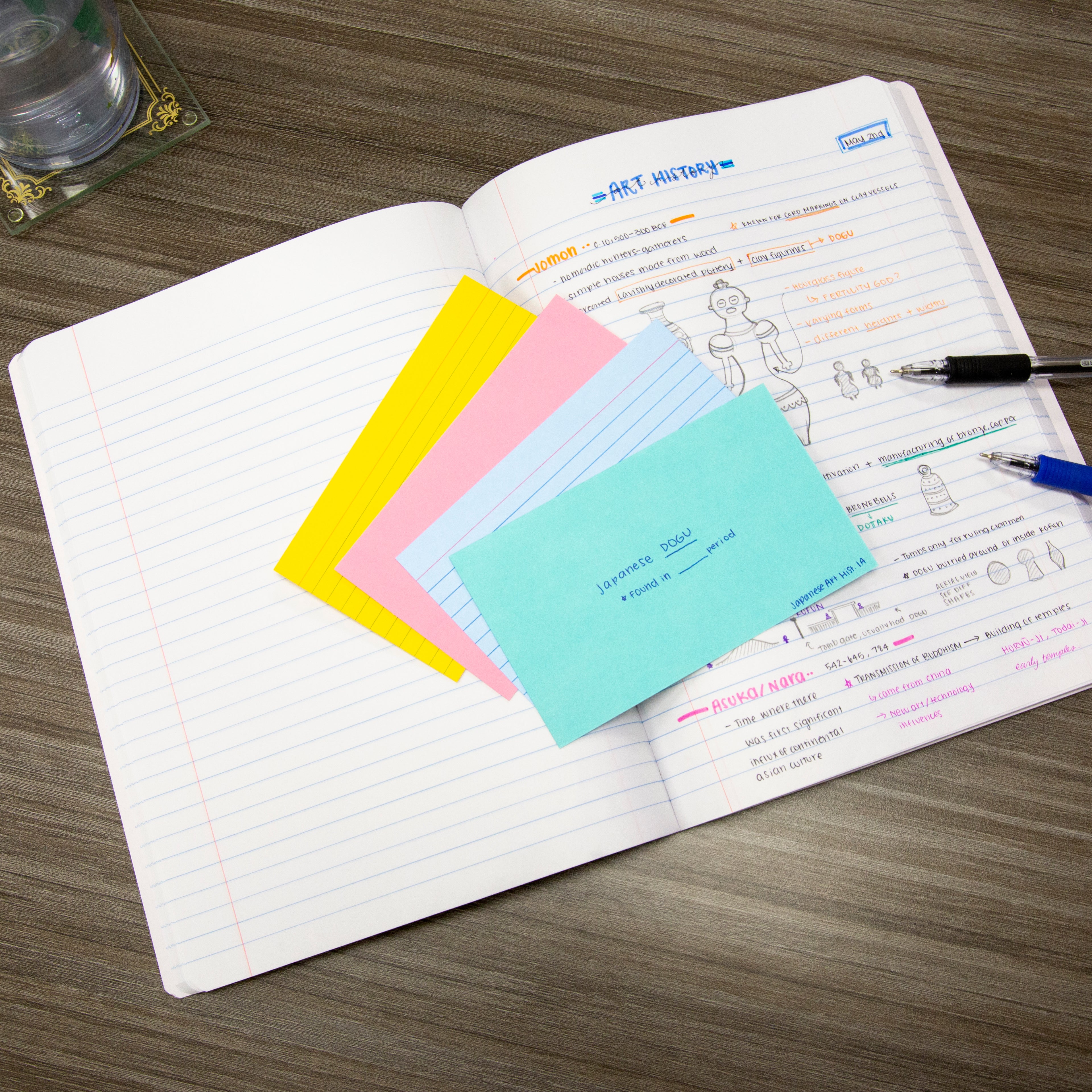 Ruled Index Cards, 3 x 5 in, Spiral Bound, Sturdy Card Stock