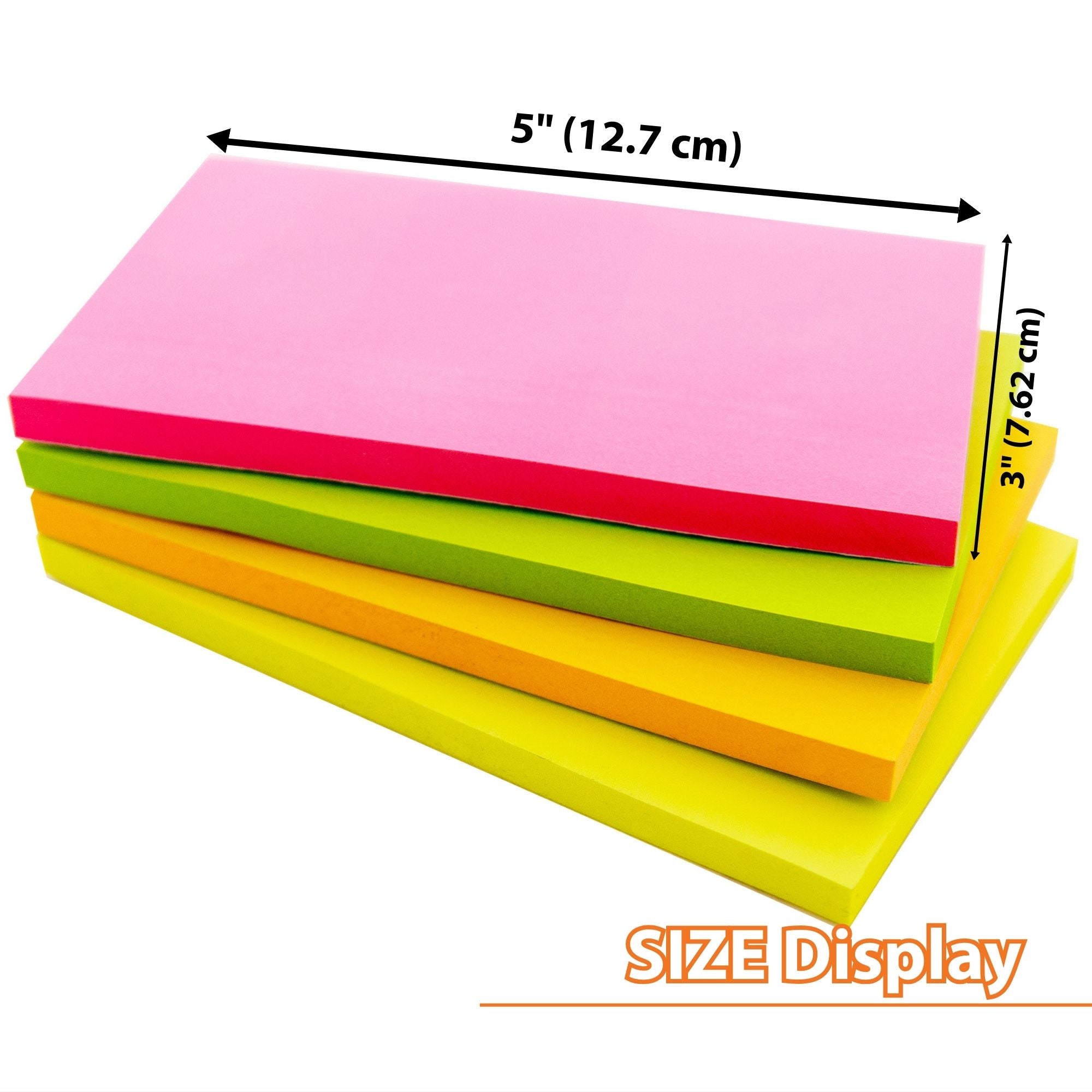 Neon Sticky Notes, 3 x 5 in, 70 Sheets