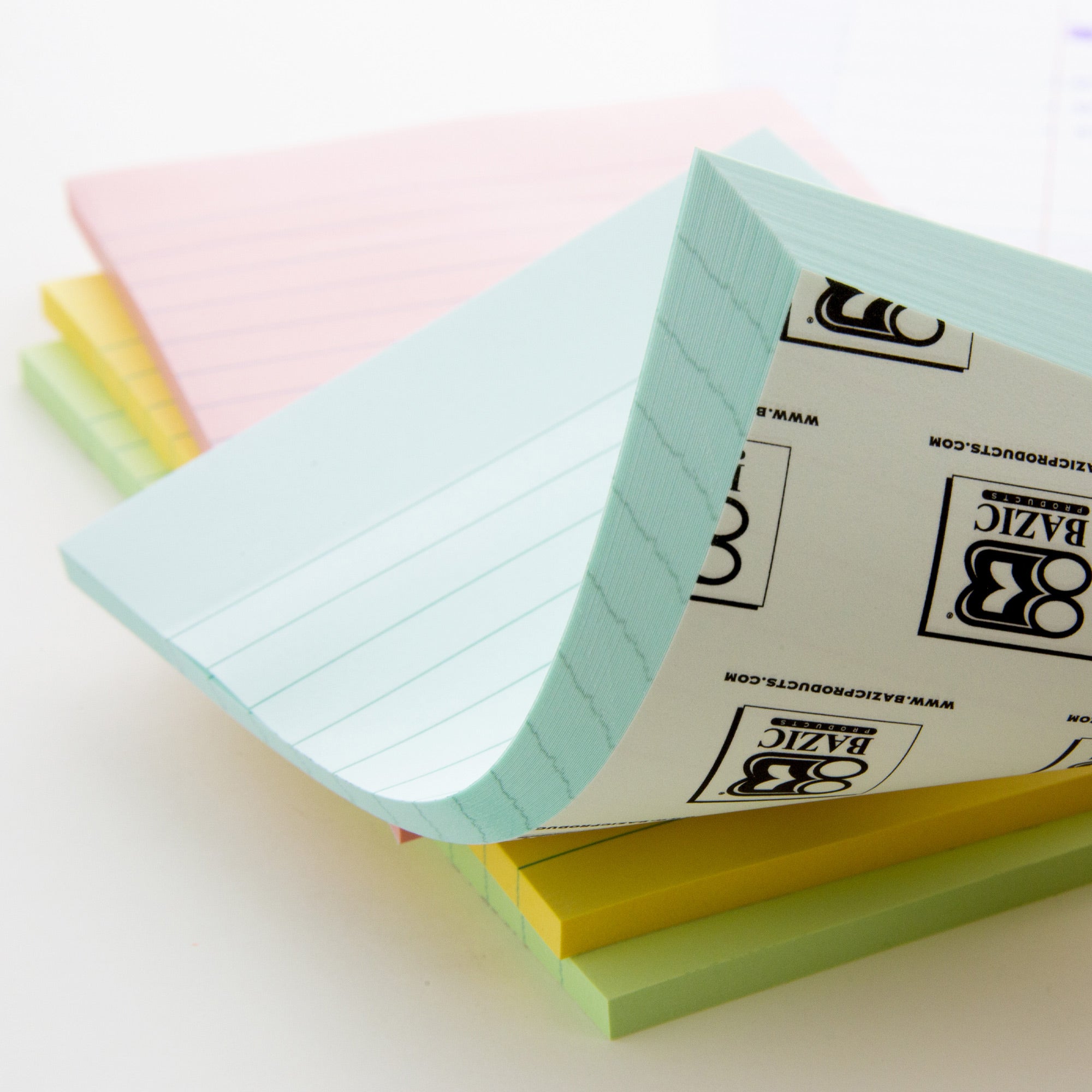 Pastel Lined Sticky Notes, 4 x 6 in, 50 Sheets
