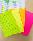50 Ct. 4" X 6" Neon Lined Sticky Notes