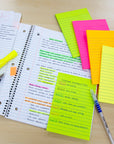 50 Ct. 4" X 6" Neon Lined Sticky Notes
