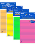 50 Ct. 4" X 6" Neon Lined Sticky Notes