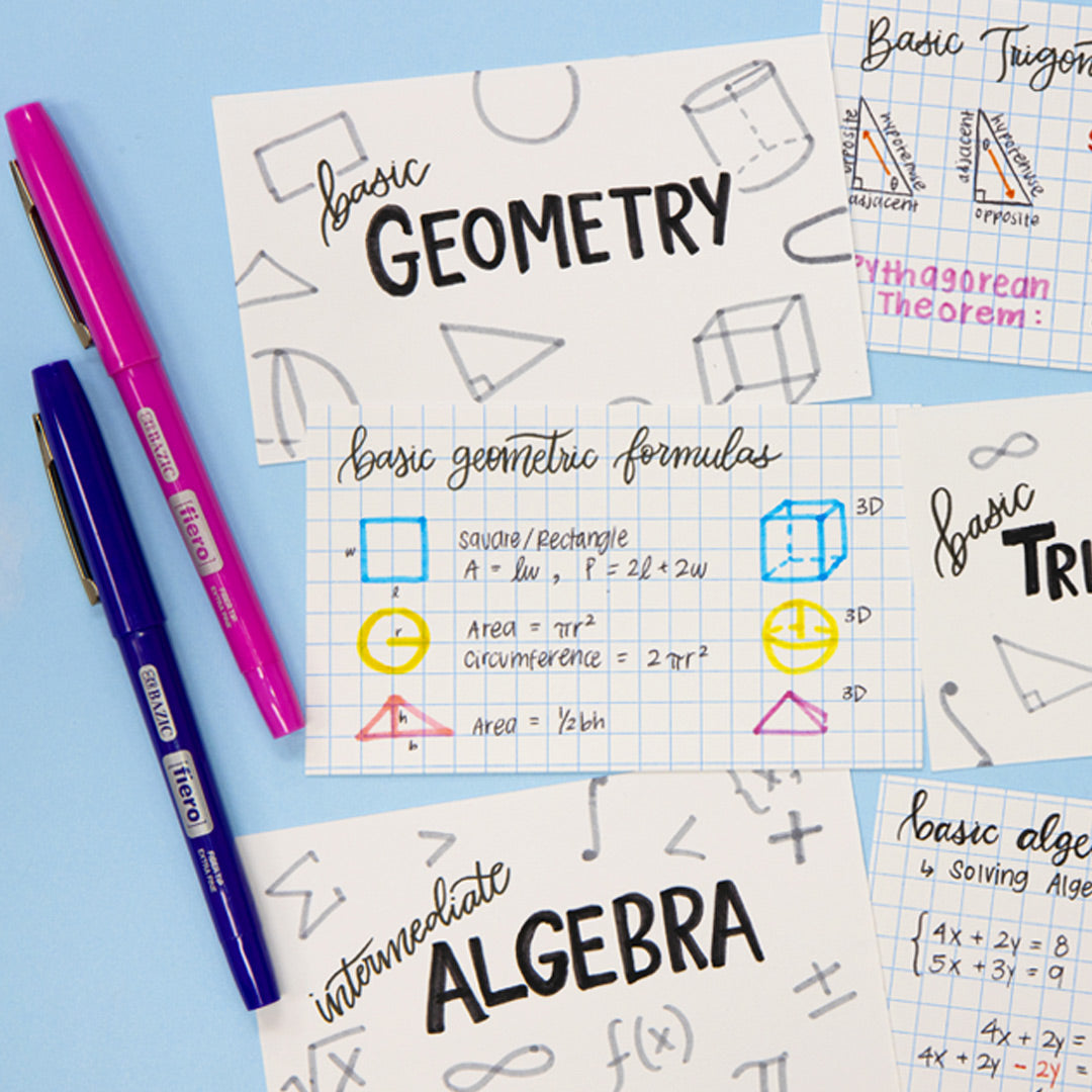 Quad Ruled Index Cards, 3 x 5 in, Sturdy Card Stock