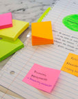 70 Ct. 1.5" X 2" Neon Sticky Notes (4/Pack)