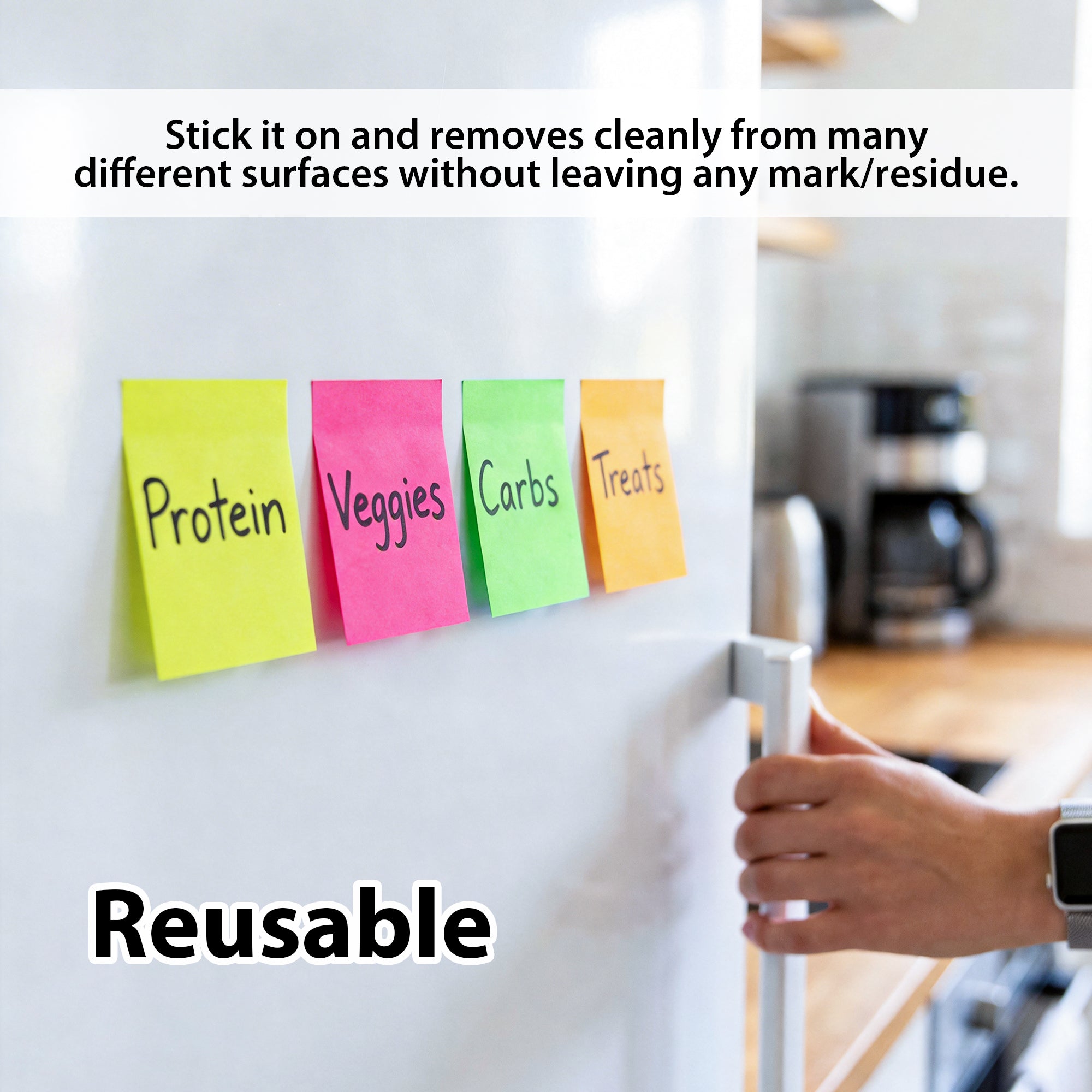 Neon Sticky Notes, 1.5 x 2 in, 280 Sheets, 4 Pads