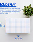 Quad Ruled 4-1" White Index Card 3" X 5" 100 Ct.