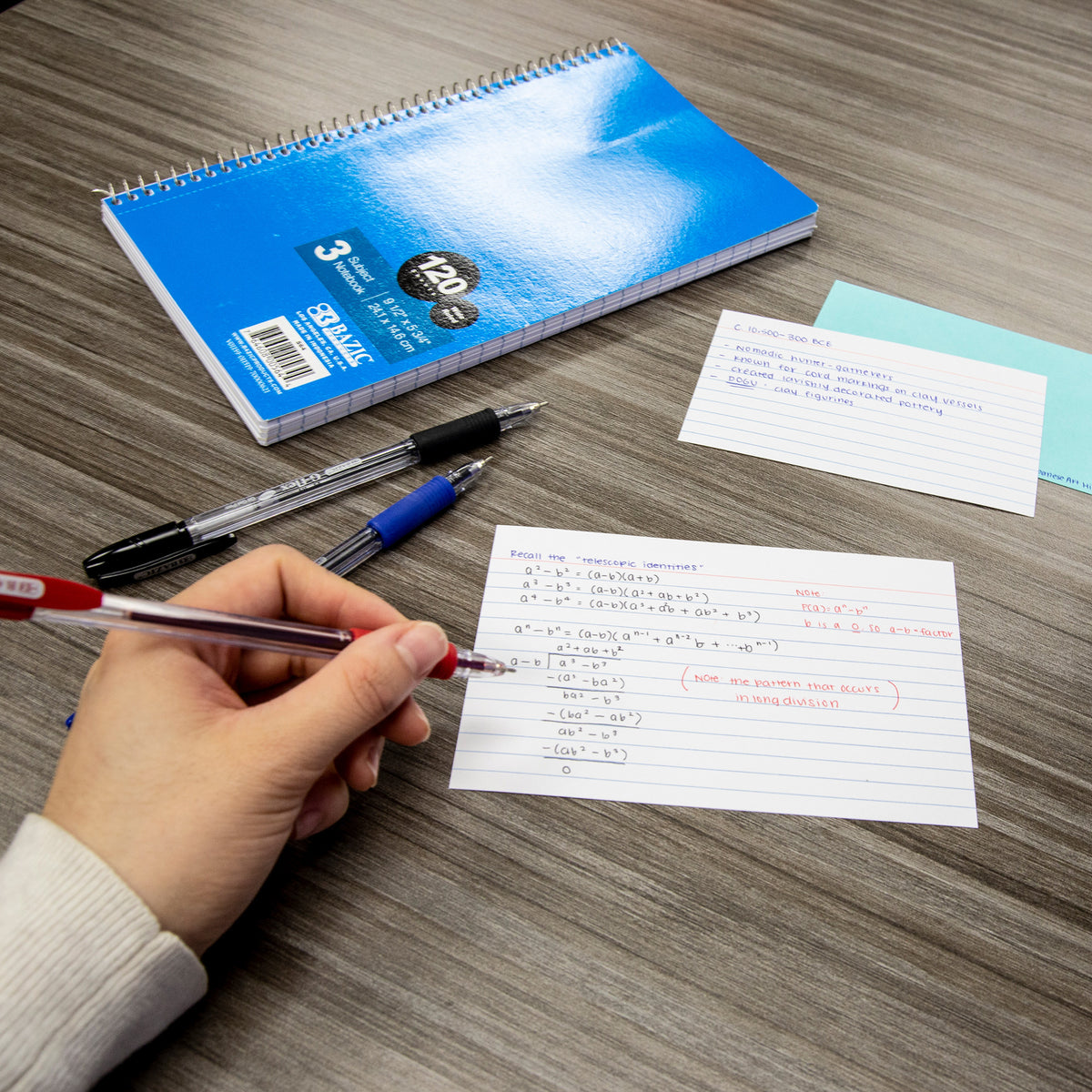White Ruled Index Cards, 3 x 5 in