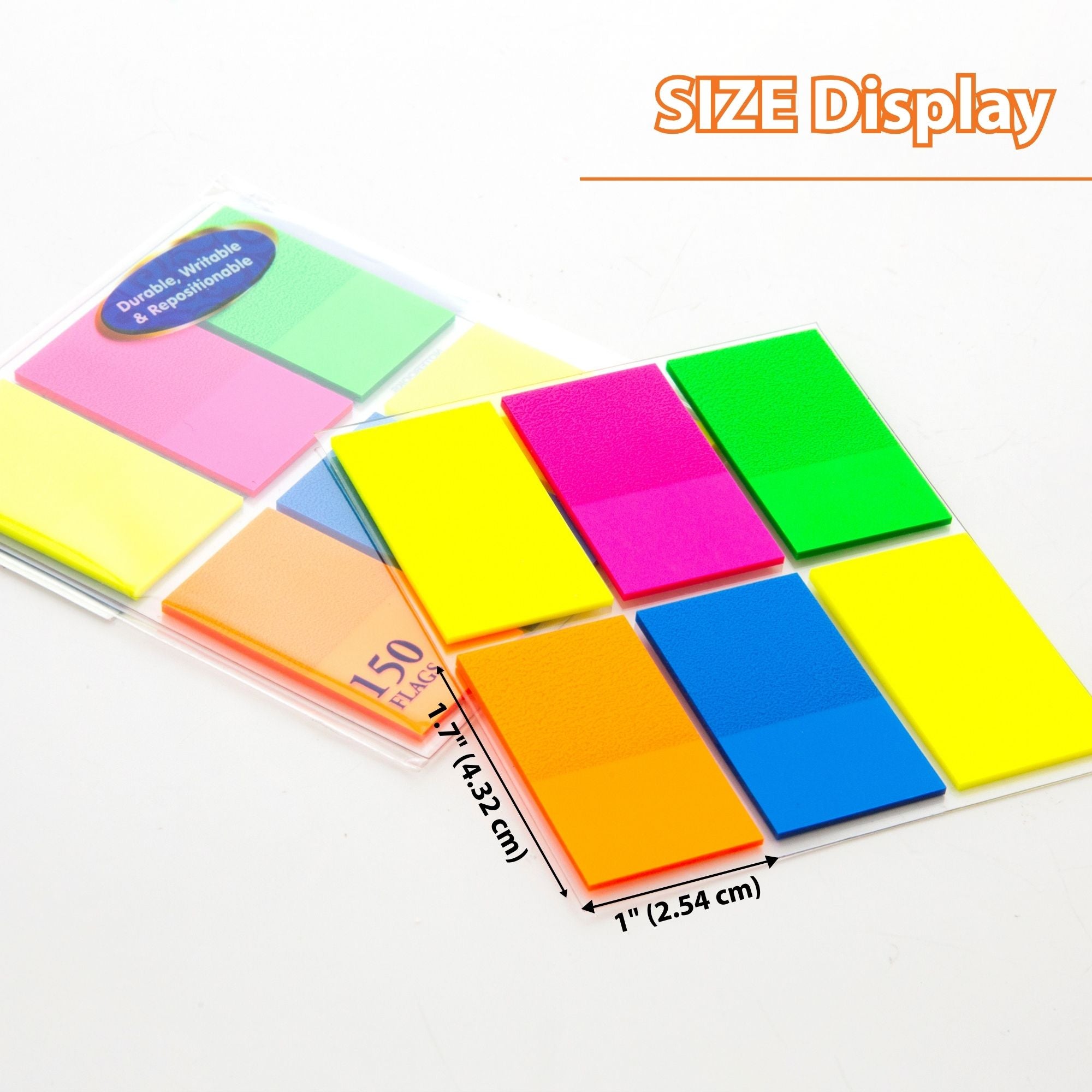 Sticky Tabs, 150 Stick On Flags, 1" x 1.7"