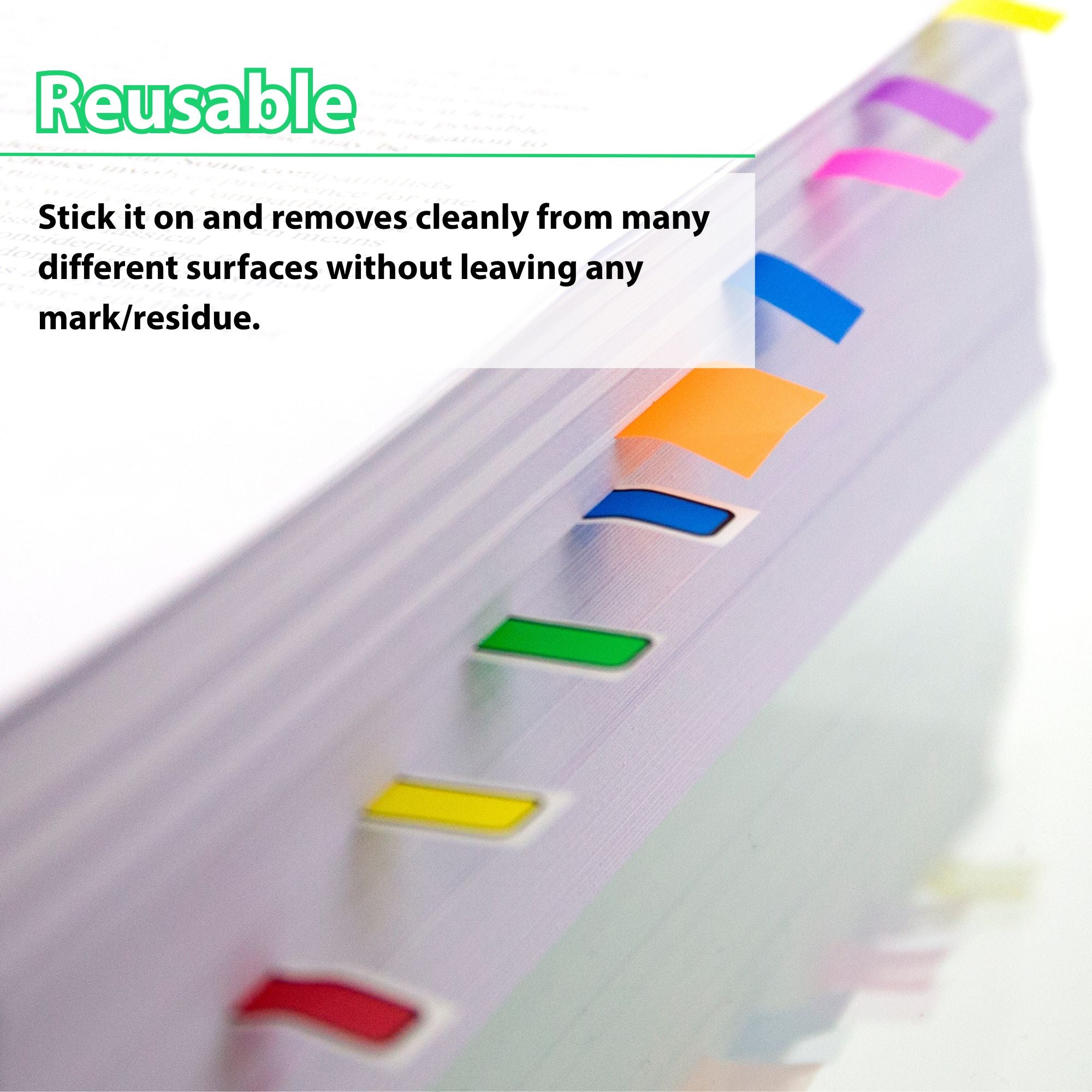 Sticky Tabs, 150 Stick On Flags, 1" x 1.7"