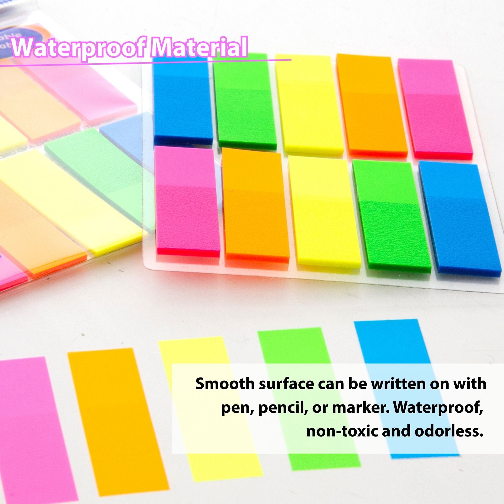 Stick On Flags, 250 Count, Neon Colors, 0.5" x 1.7"