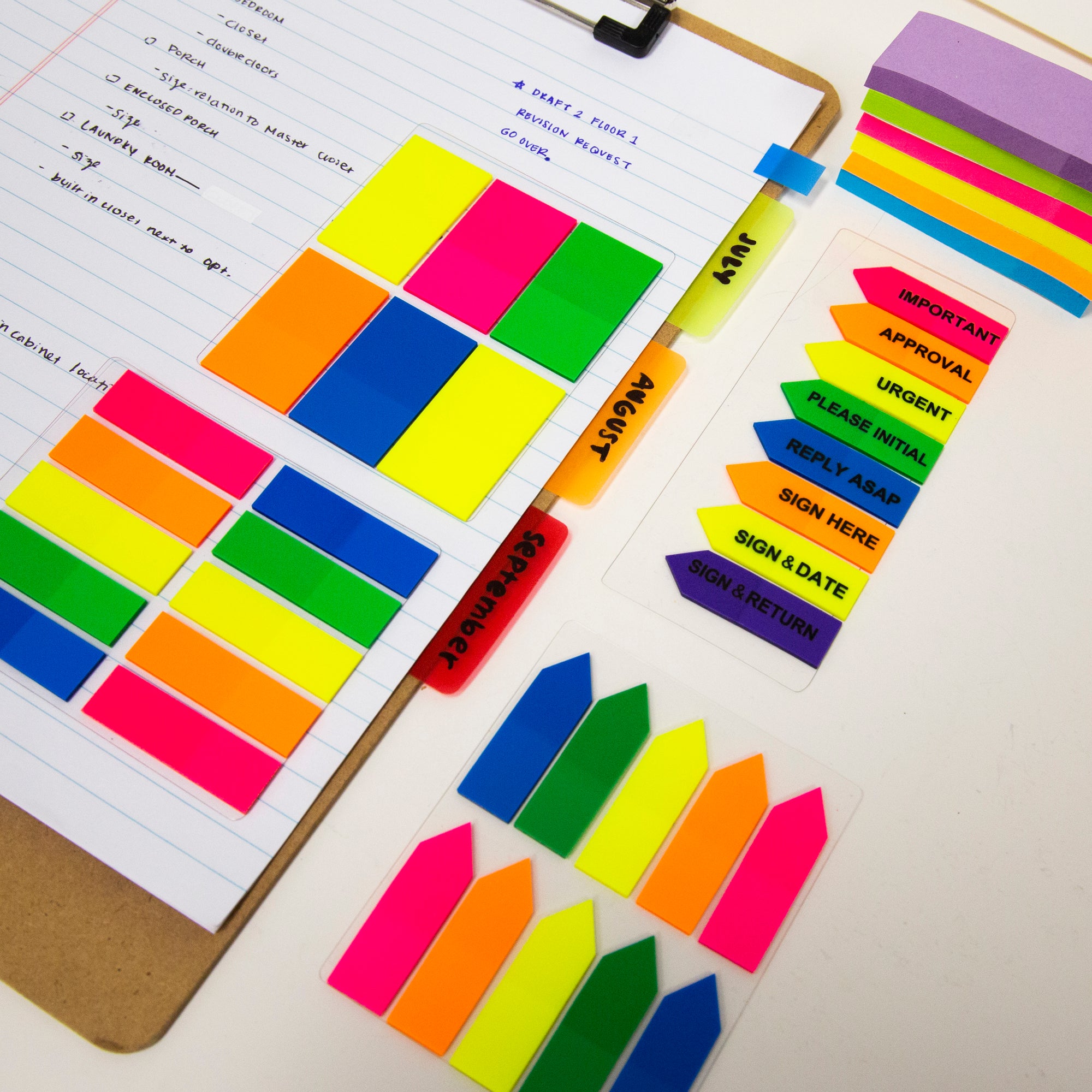 25 Ct. 0.5&quot; X 1.7&quot; Neon Color Coding Flags (10/Pack)