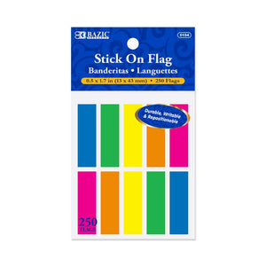 Flags Neon Color Coding 0.5" X 1.7" 25 Ct. (10/Pack)