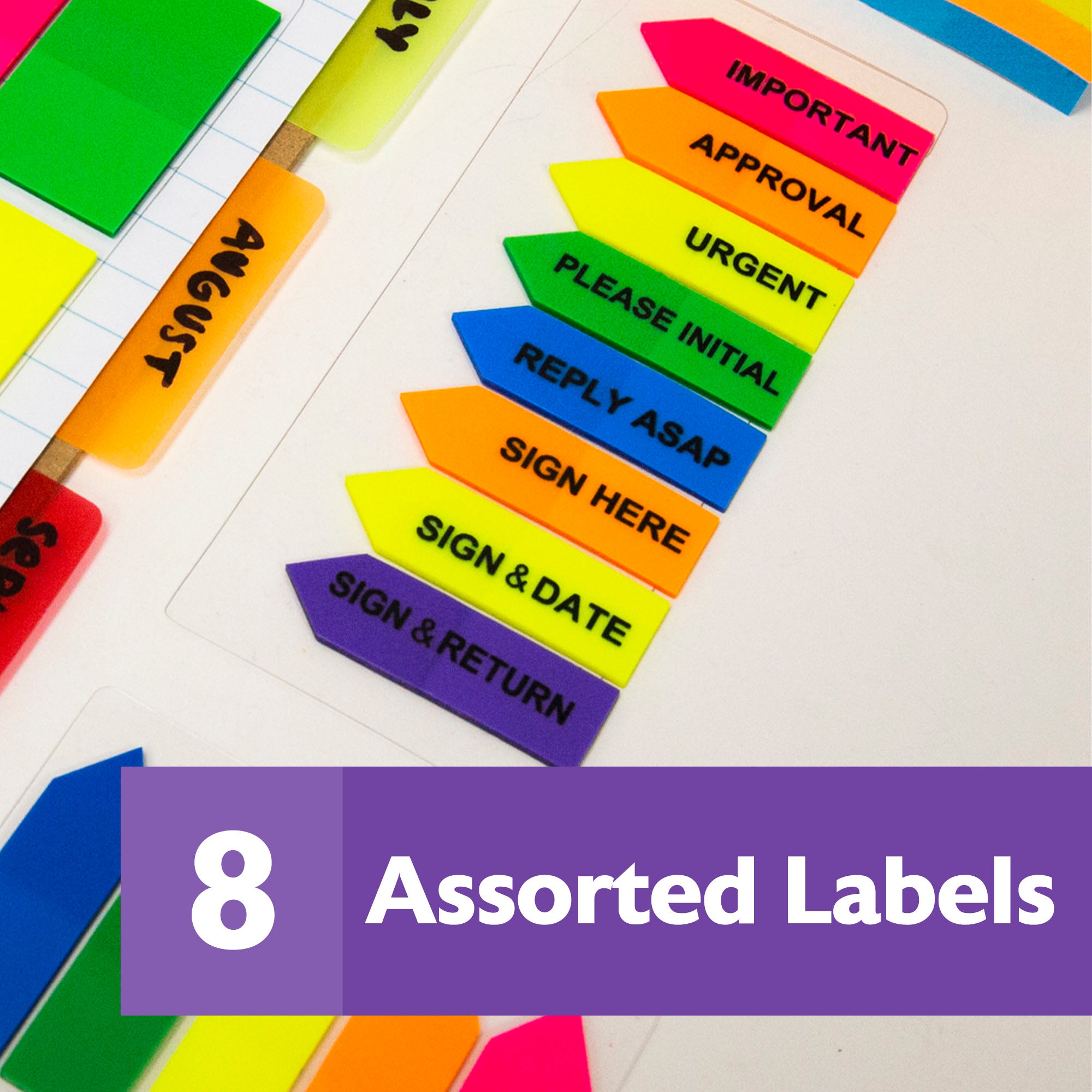 Printed Arrow Flags, 160 Count, 0.5 x 1.7 in