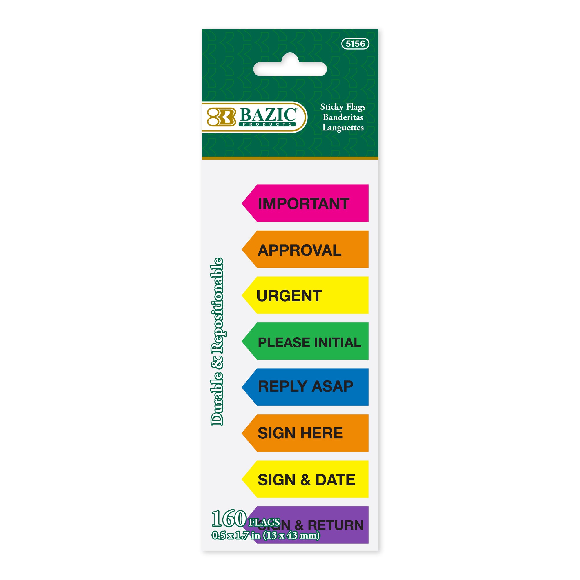 Printed Arrow Flags, 160 Count, 0.5 x 1.7 in